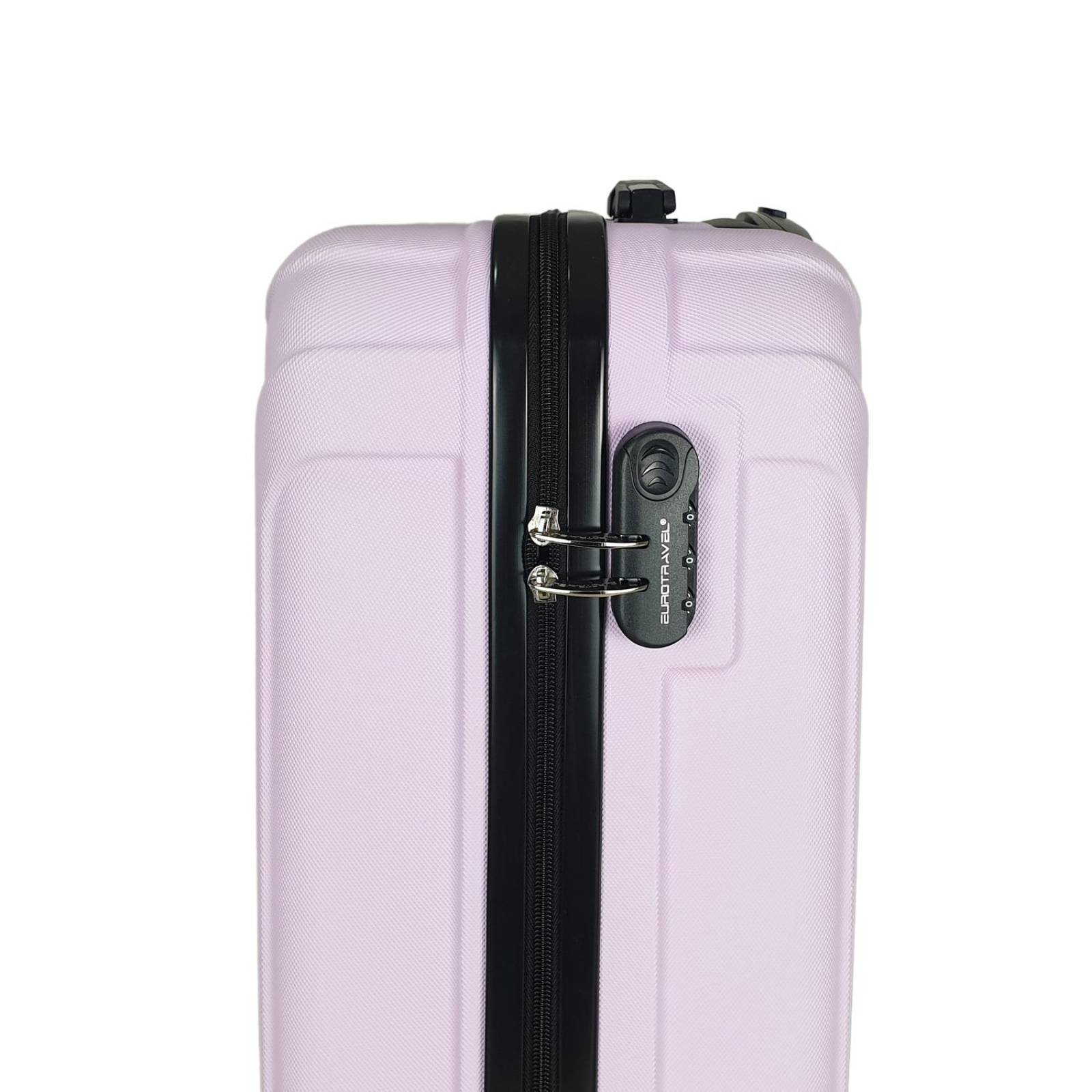 Maleta de Mano Rígida 18 Pulgadas Eurotravel, Resistente ABS Morado