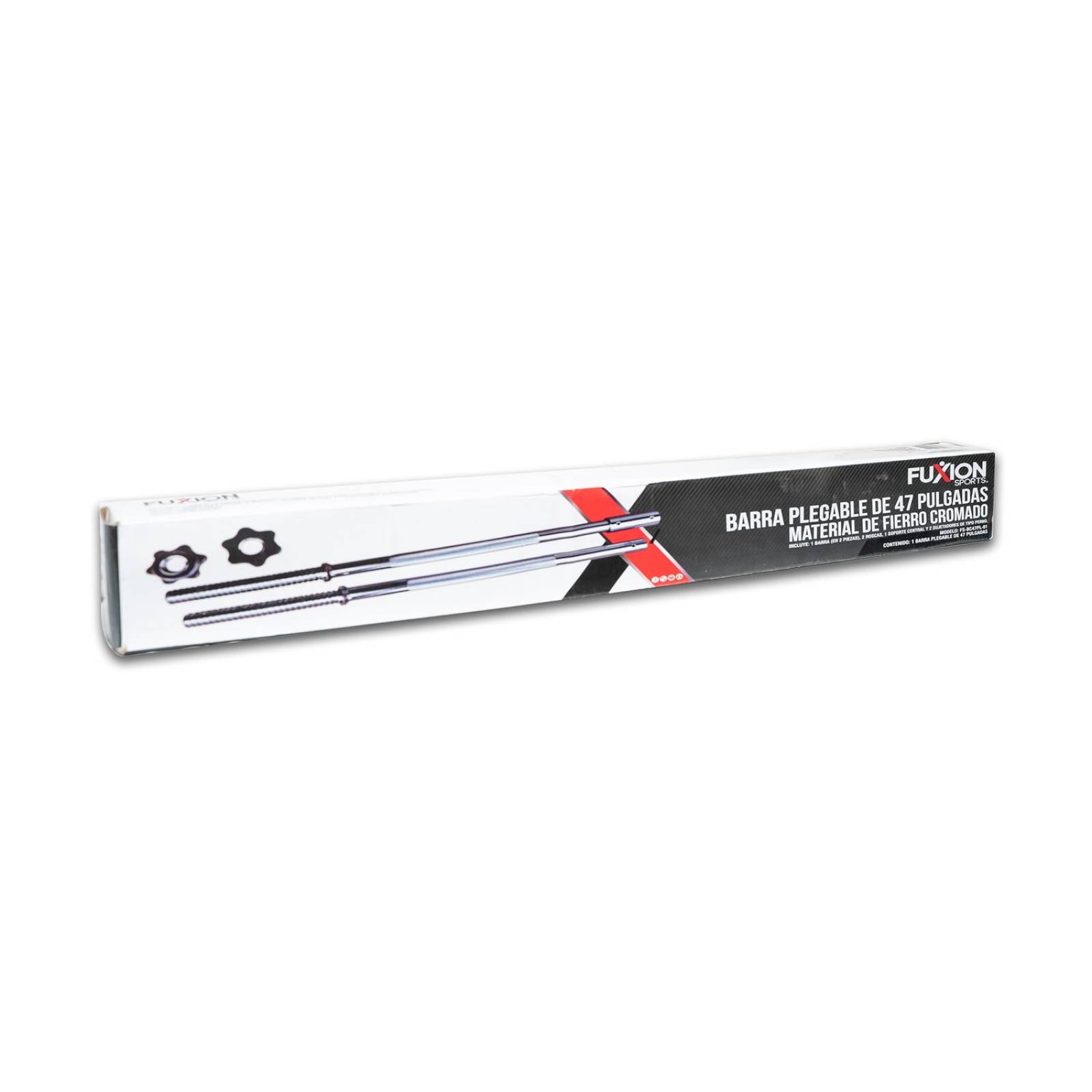Barra Recta Armable de 47" Cromada Fuxion Sports(CL) Plateado