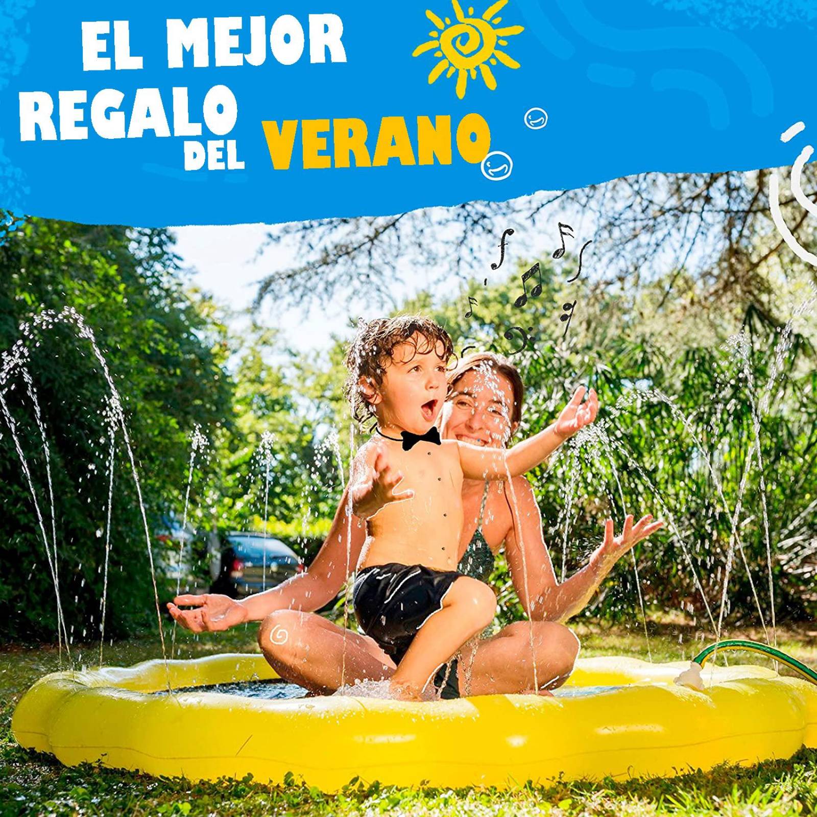 Piscina Chapoteadero Niños Fuxion Sports, Alberca Inflable Azul