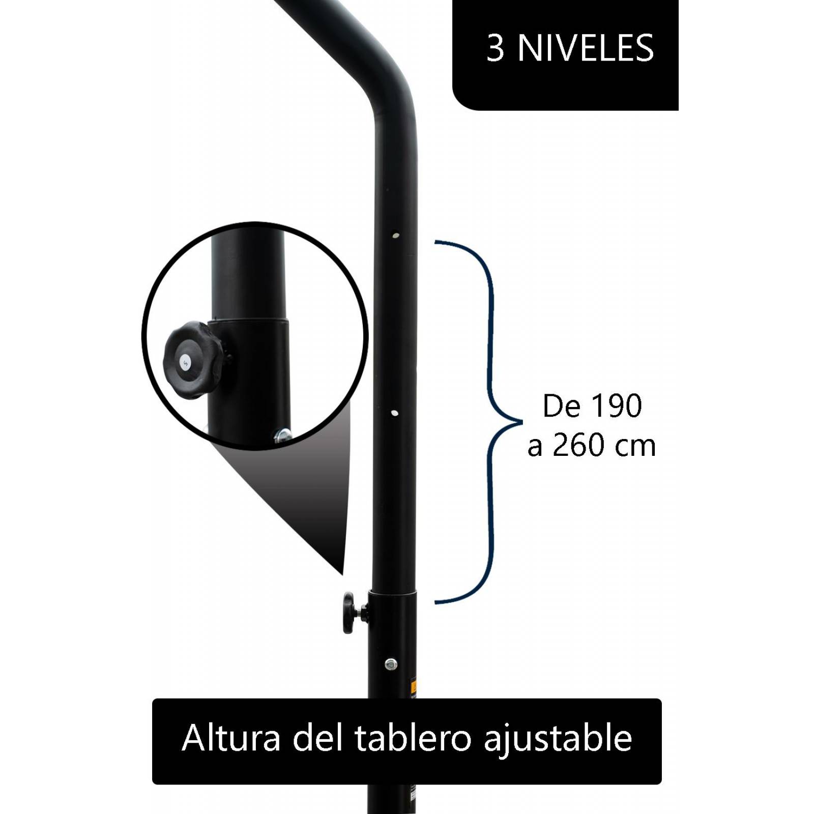 Canasta Con Base para Basketball Fuxion Sports, Ajustable 