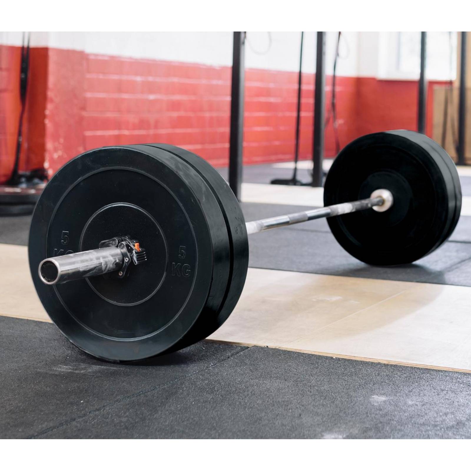 Disco olímpico de goma p/crossfit material para choque -5K(CL)