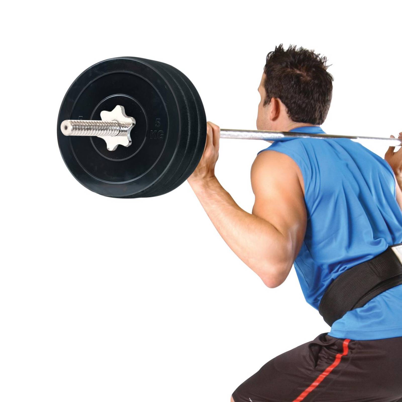 Disco olímpico de goma p/crossfit material para choque -5K(CL)