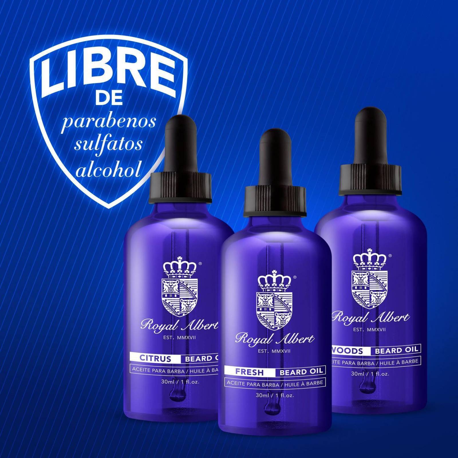 Aceite para Barba y Bigote Royal Albert, Aroma Woods 
