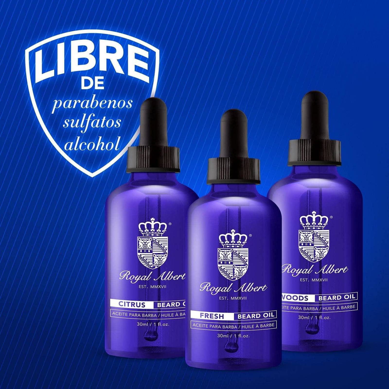 Aceite para Barba y Bigote Royal Albert, Aroma Citrus 