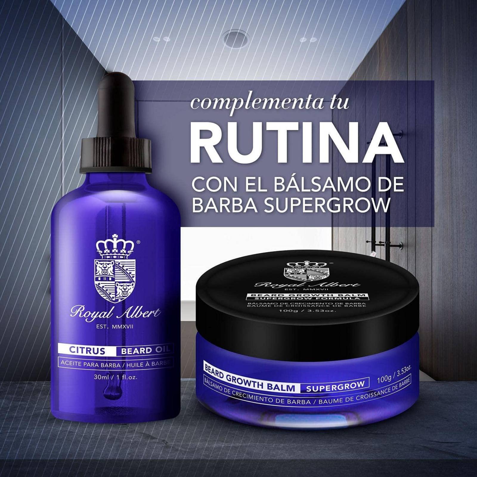 Aceite para Barba y Bigote Royal Albert, Aroma Citrus 