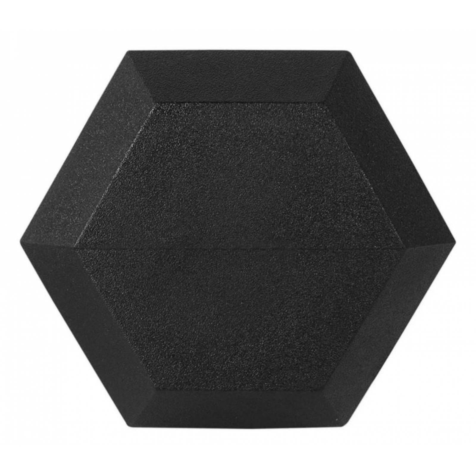 Mancuerna Hexagonal Fuxion Sports, Neopreno, 50 lbs. / 22.6 kg. Lbs Negro unitalla