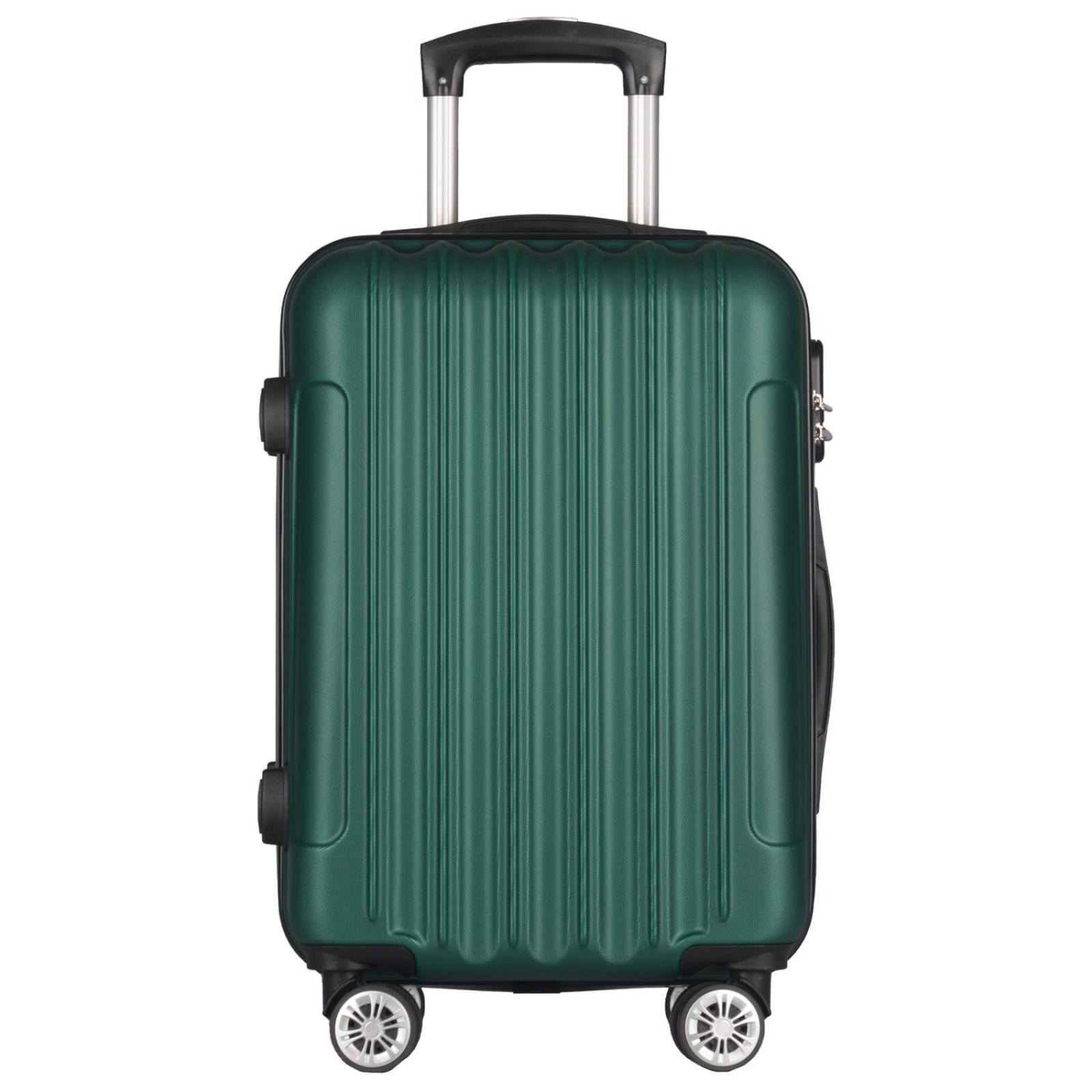 Set de 4 Maletas Check In, Resistente ABS, Amplias y Ligeras Verde Unitalla