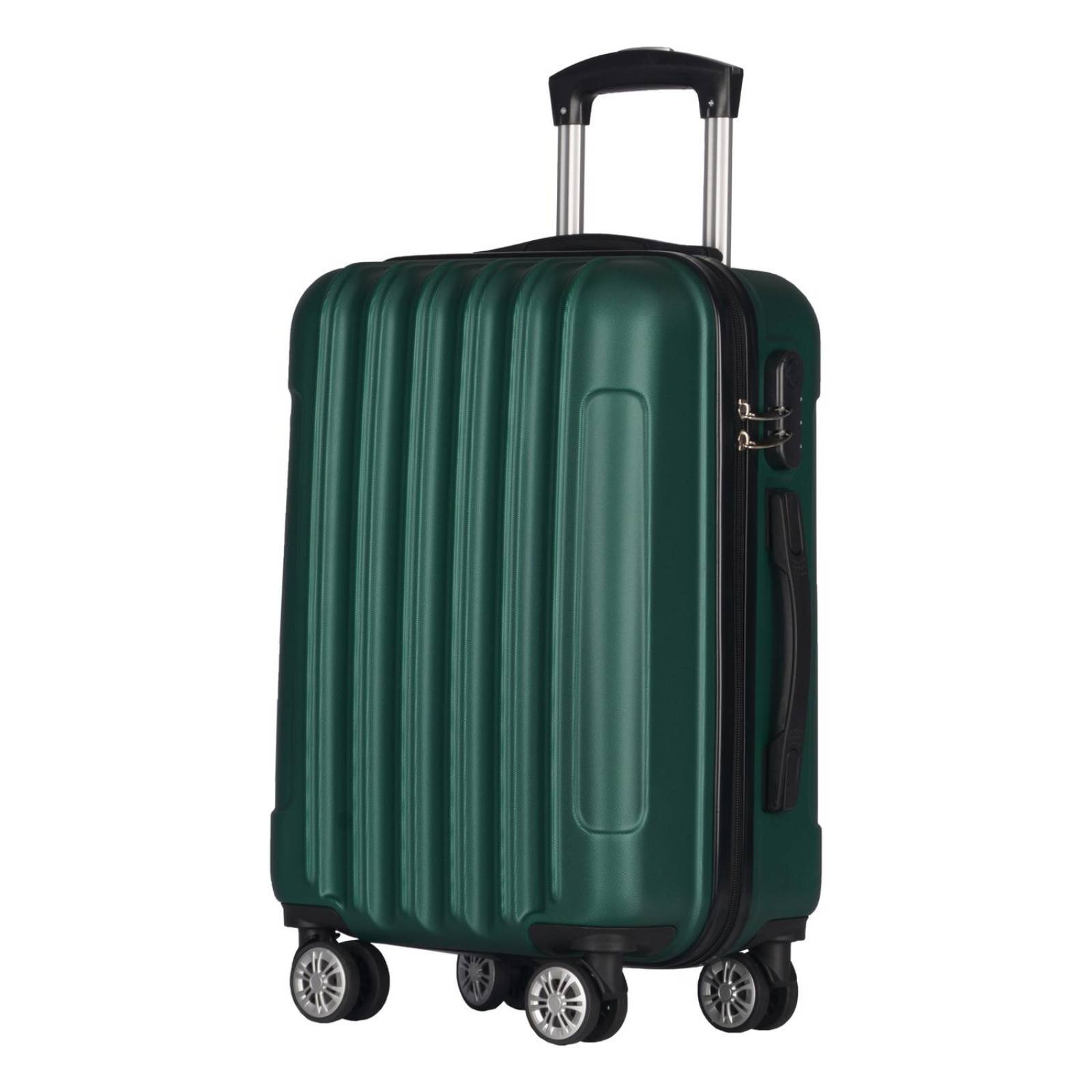 Set de 4 Maletas Check In, Resistente ABS, Amplias y Ligeras Verde Unitalla