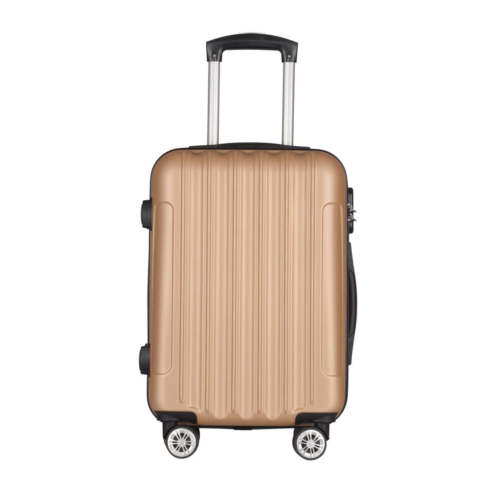 Juego de 3 Maletas de Viaje Check In, Diferentes Tamaños Dorado