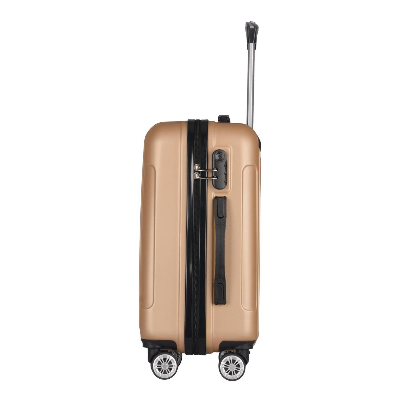 Juego de 3 Maletas de Viaje Check In, Diferentes Tamaños Dorado