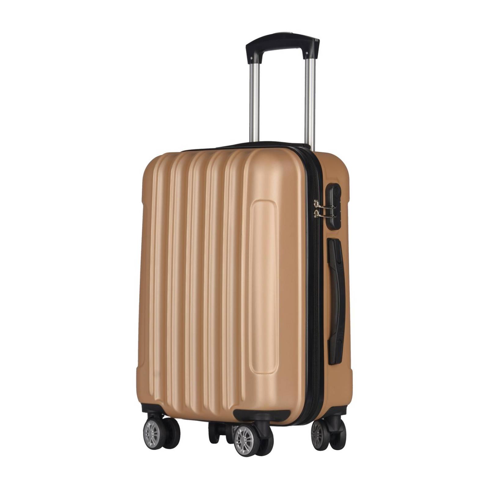 Juego de 3 Maletas de Viaje Check In, Diferentes Tamaños Dorado