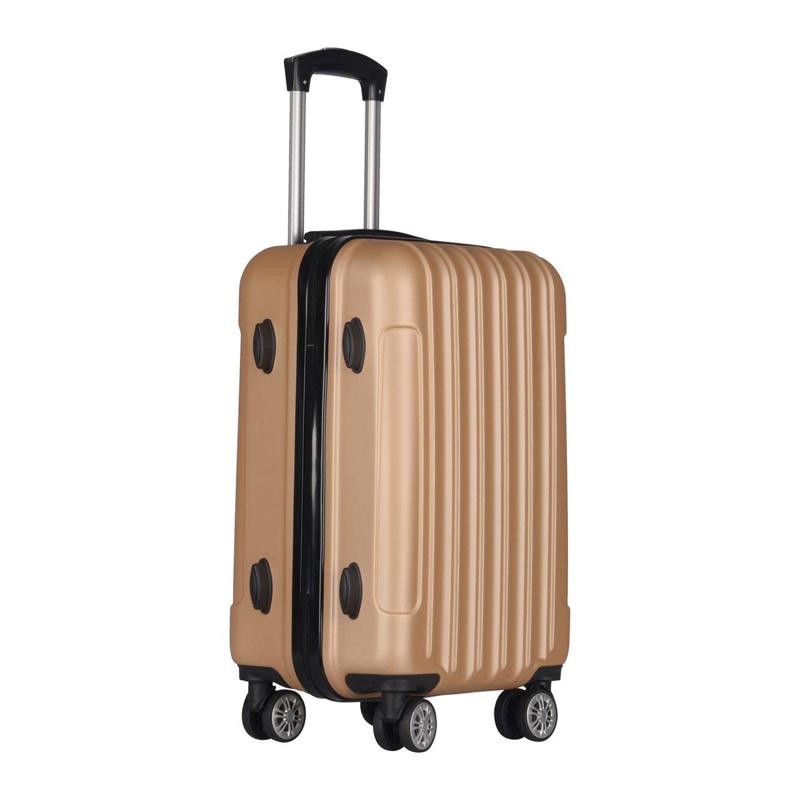 Juego de 3 Maletas de Viaje Check In, Diferentes Tamaños Dorado