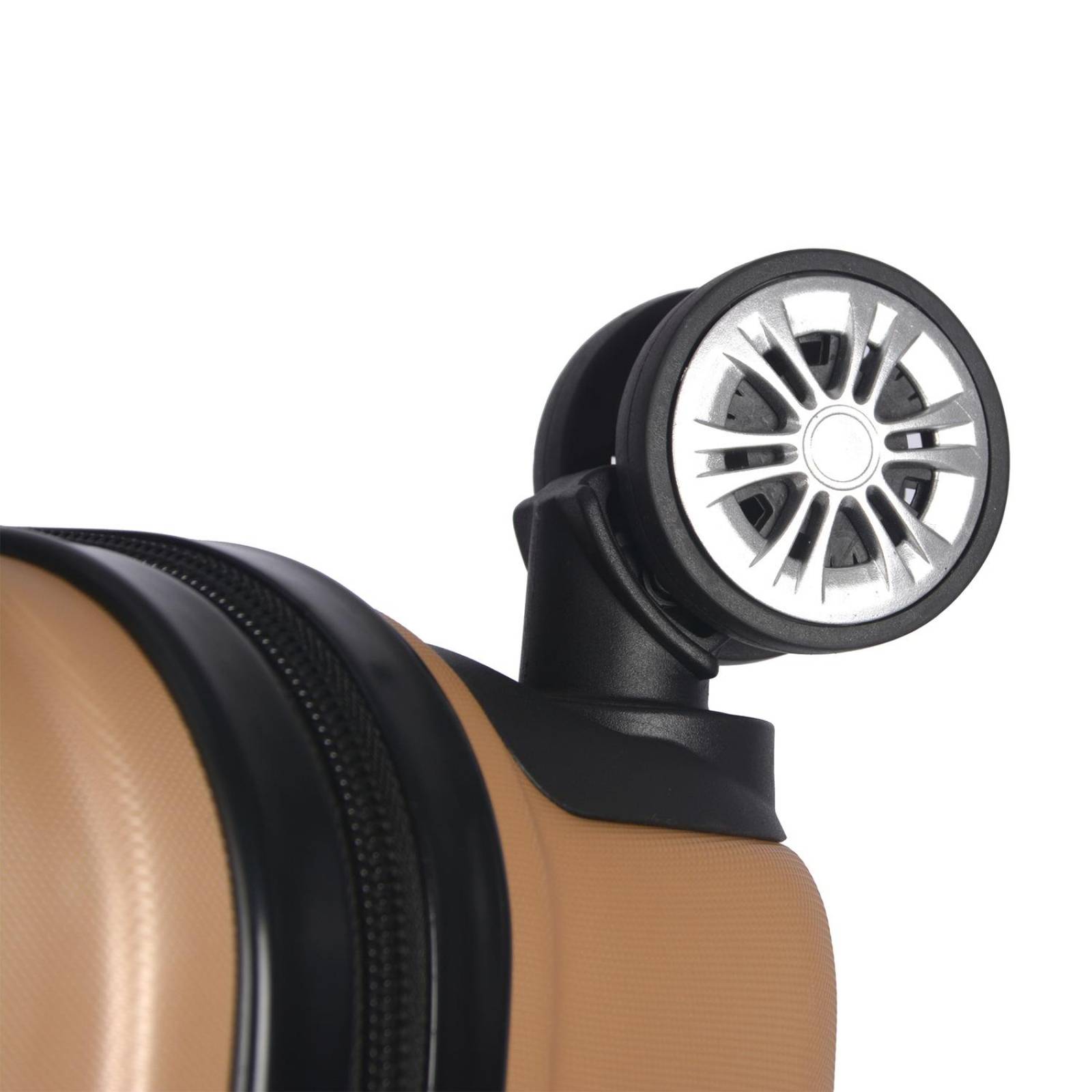 Juego de 3 Maletas de Viaje Check In, Diferentes Tamaños Dorado