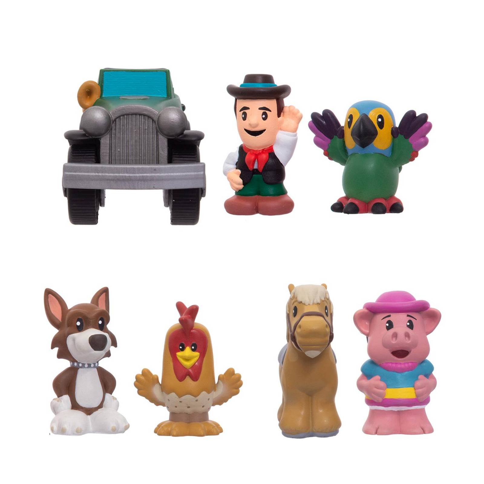 Peluches La Granja de Zenón, Kit Sorpresa con 2 Piezas de 3 Blanco Unitalla
