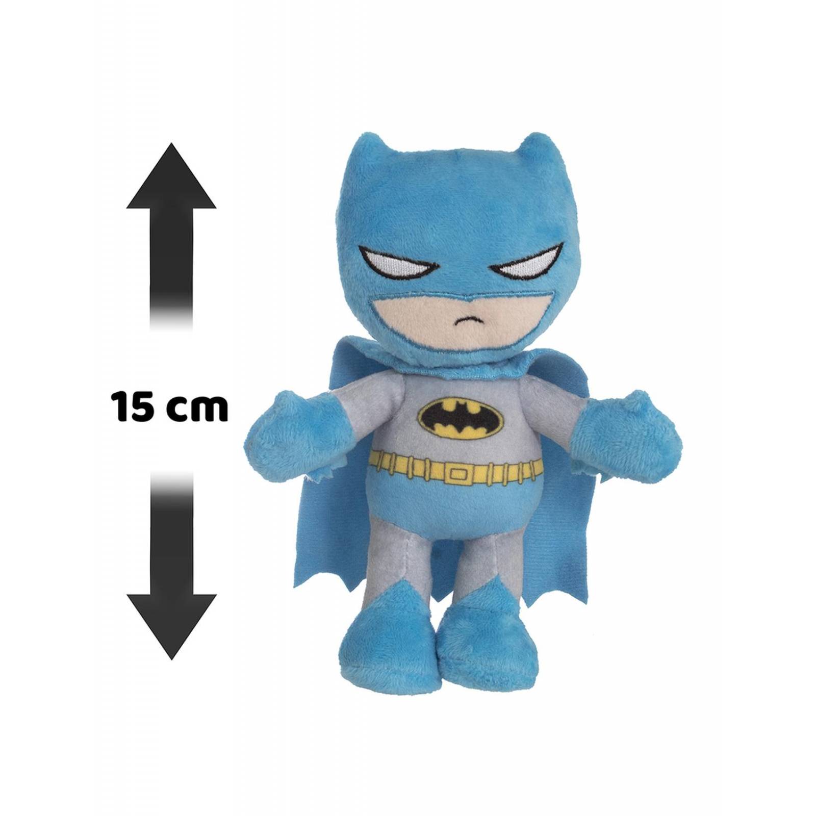 Peluche Articulado Batman, Juguete DC Comics, Coleccionable Azul Unitalla