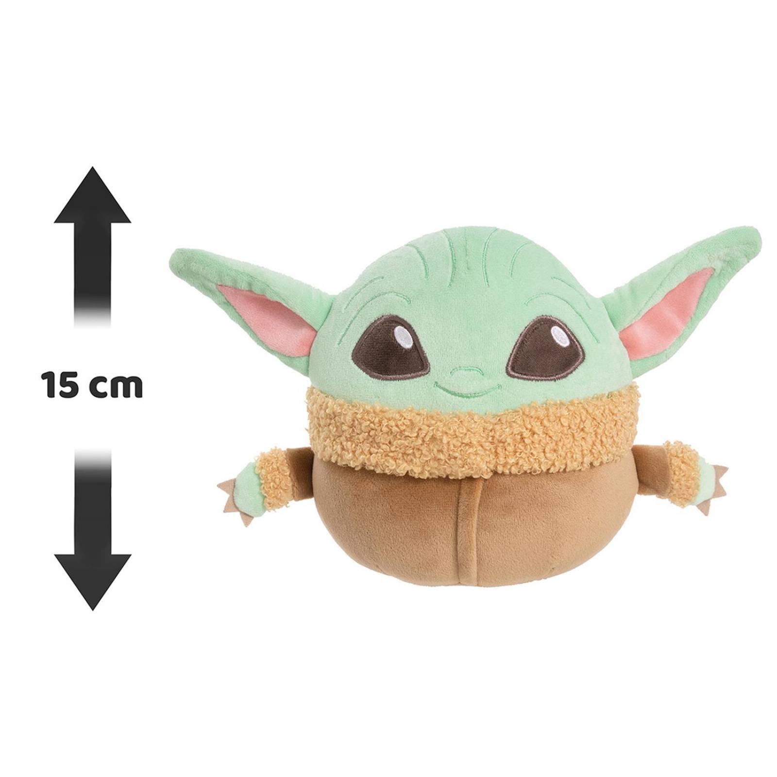 Peluche Tipo Almohada, Baby Yoda de Star Wars, 17.7 cm Verde Unitalla