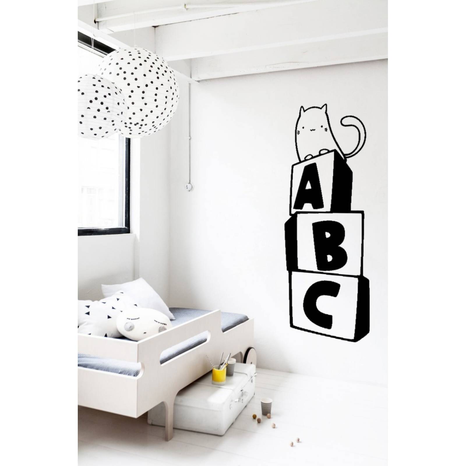 Vinil Decorativo Para Pared Frases Letras A B C Vinilo Niños