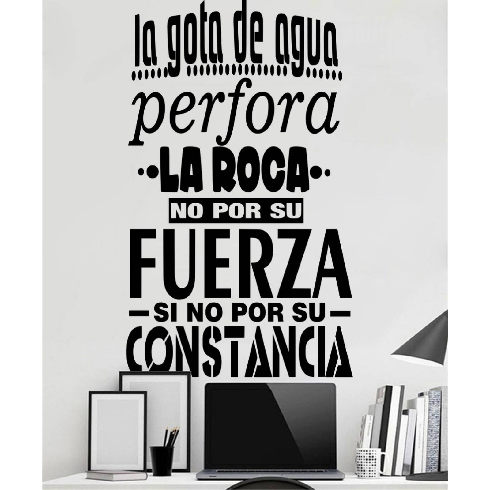 Vinil Decorativo Para Pared Frases Letras La Gota De Agua...