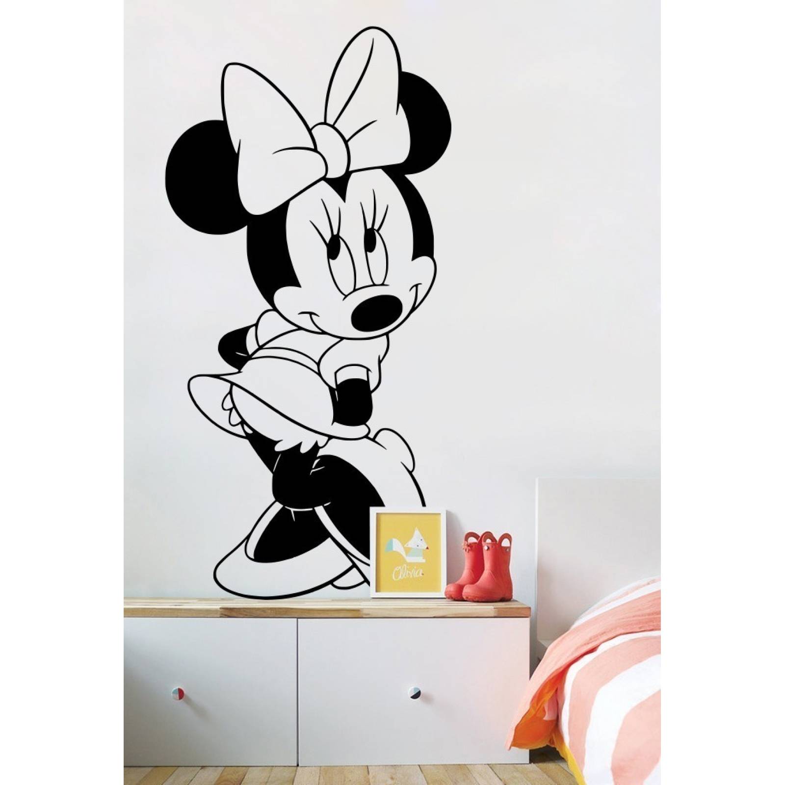 Vinil Decorativo Para Pared Minnie Mouse Disney Vinilo Niña