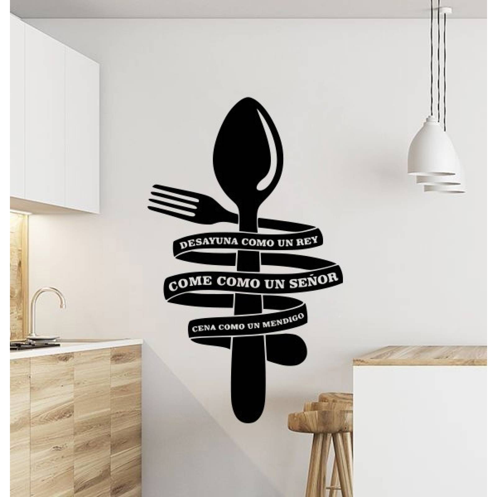 Vinil Decorativo Para Pared Cocina Frases Desayuna Como...