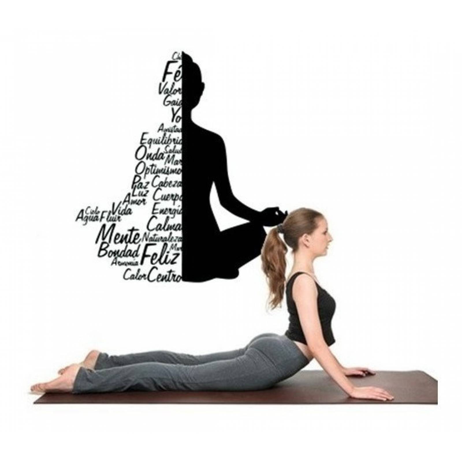 Vinilos Decorativos Pared Letras Meditacion Yoga Pilates