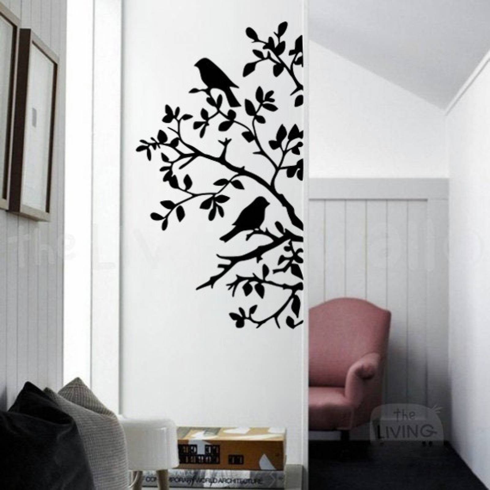 Vinilos Decorativos Vinil Para Pared Pajaros Arbol Ramas