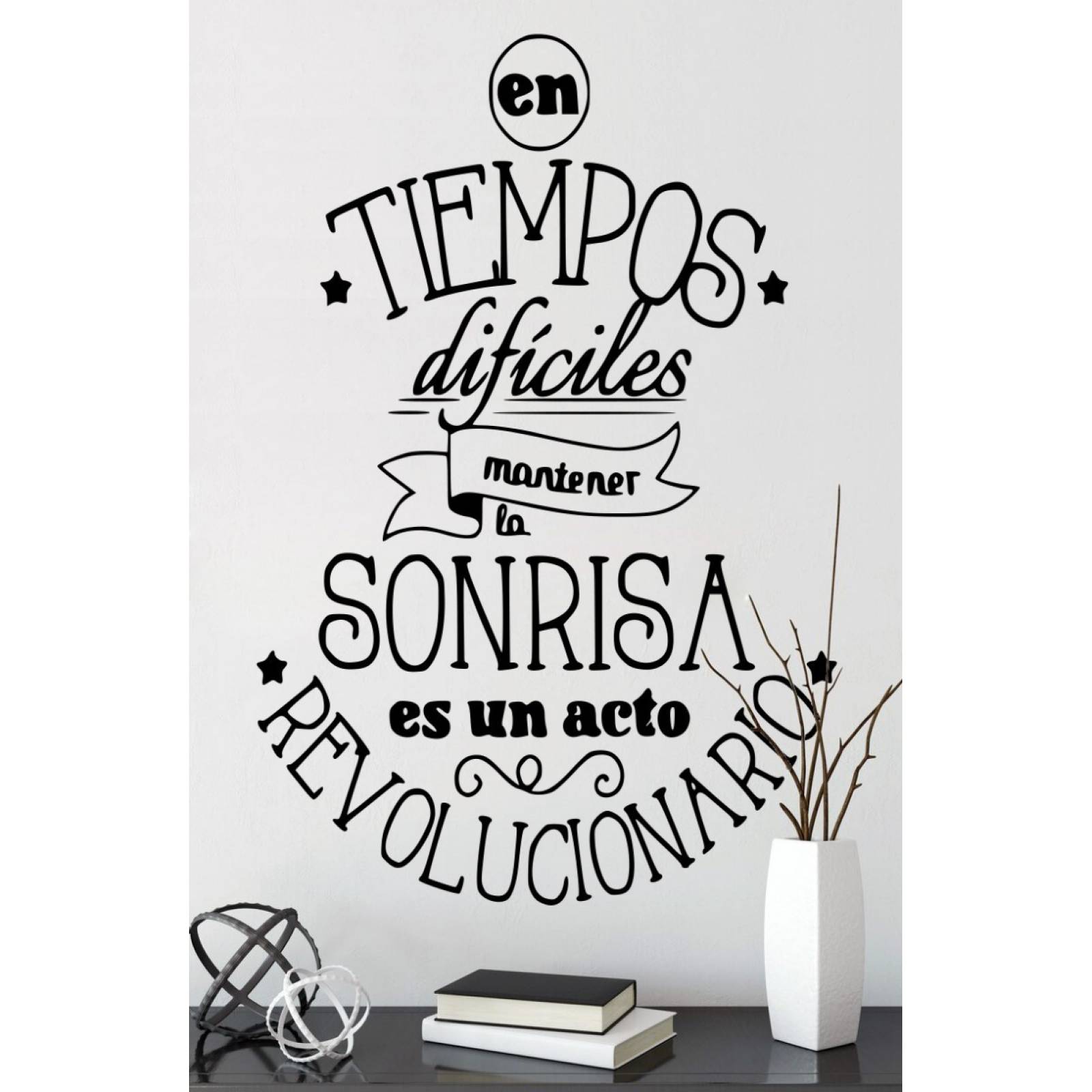 Vinilos Decorativos Vinil Pared Frases Letras A Sonreir