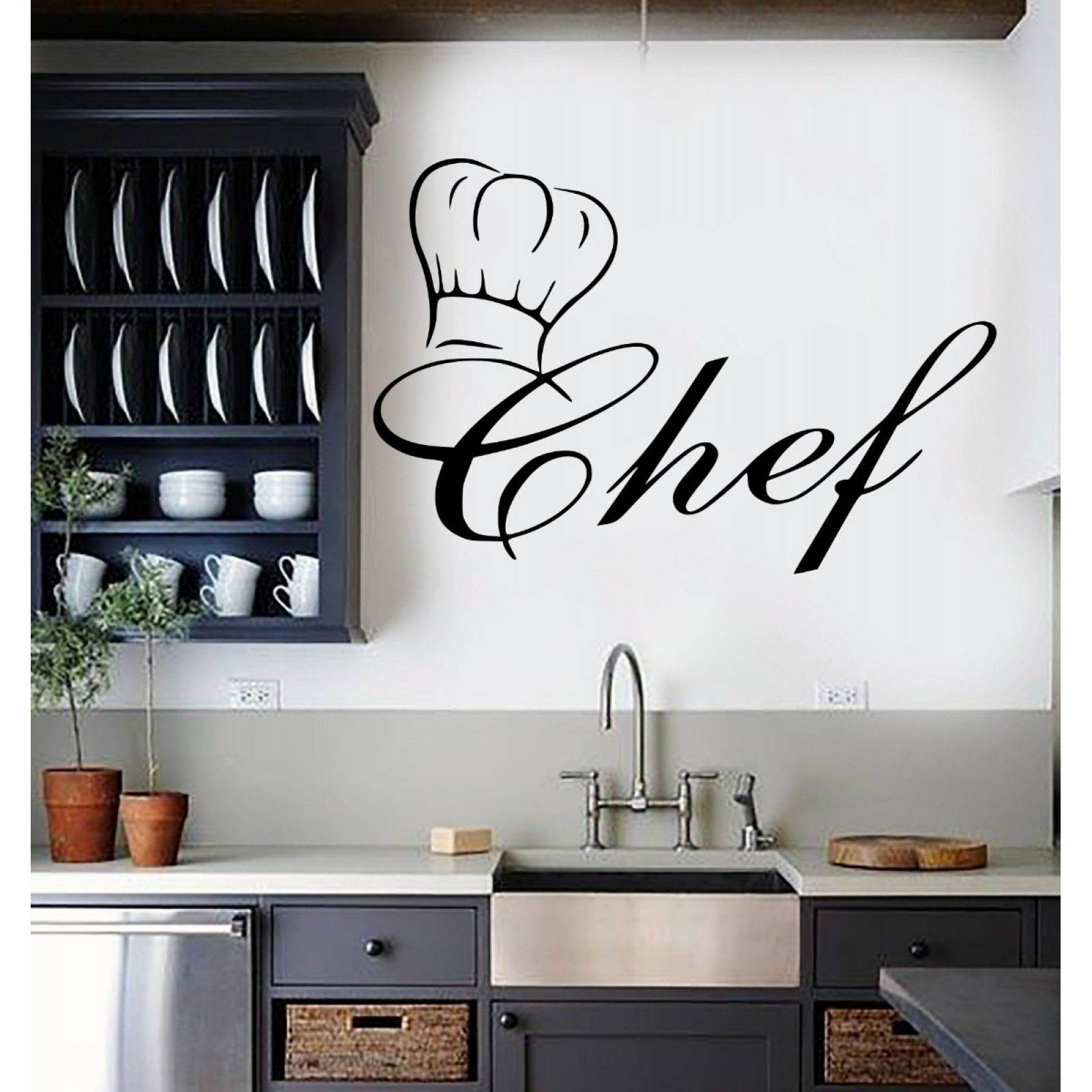 Vinilos Decorativos Vinil Para Pared Cocina Letras Chef