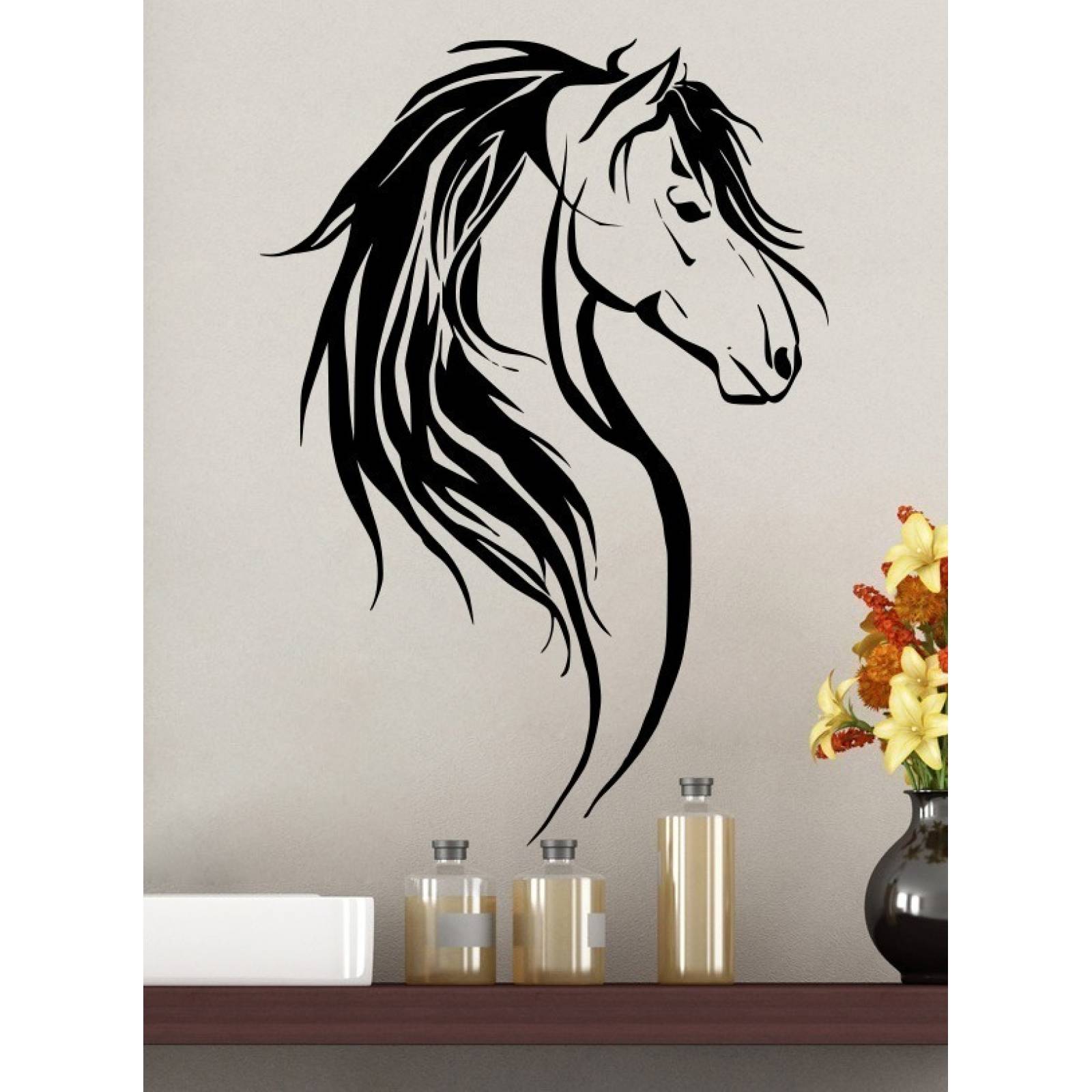 Vinilos Decorativos Vinilo Pared Silueta Caballo Semental