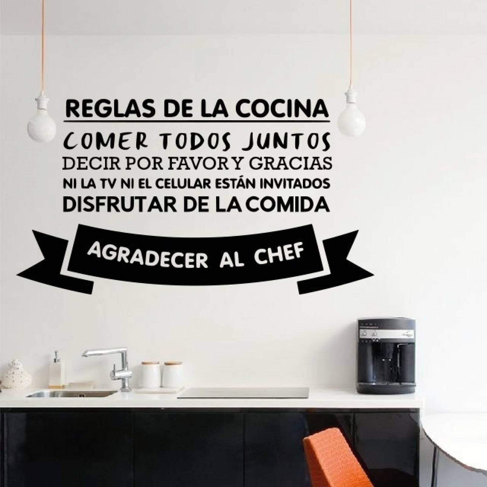 Vinilos Decorativos Vinilo Pared Frases Letras Reglas Cocina