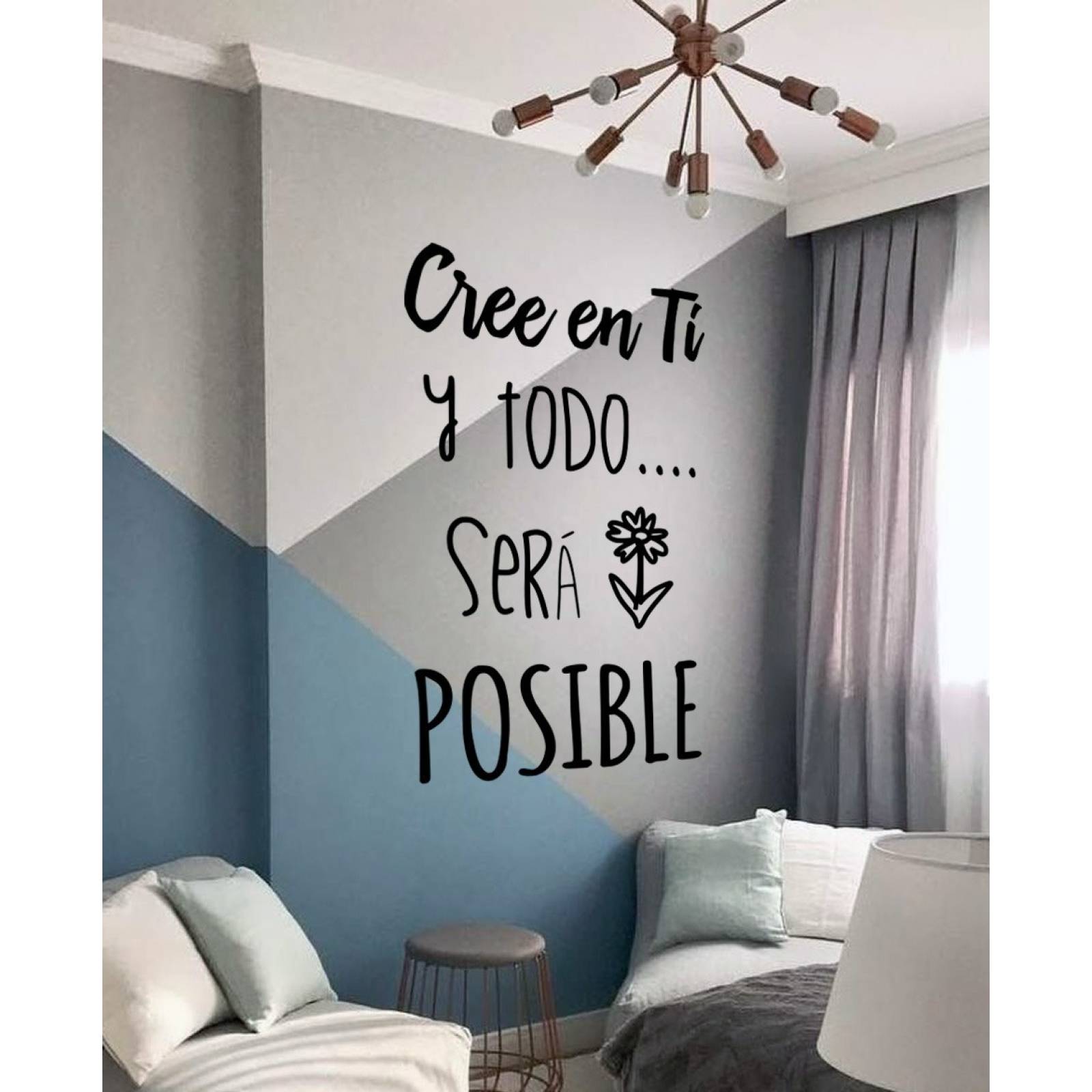 Vinil Decorativo Para Pared Vinilo Frases Letras Cree En Ti