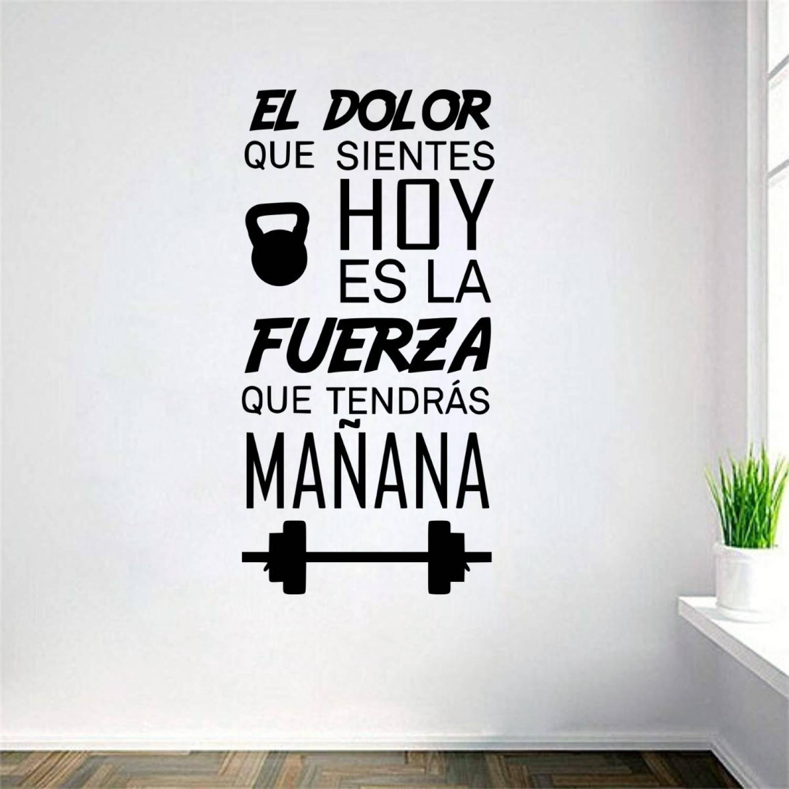 Vinil Decorativo Paredes Frases Gym El Dolor Que Sientes Hoy