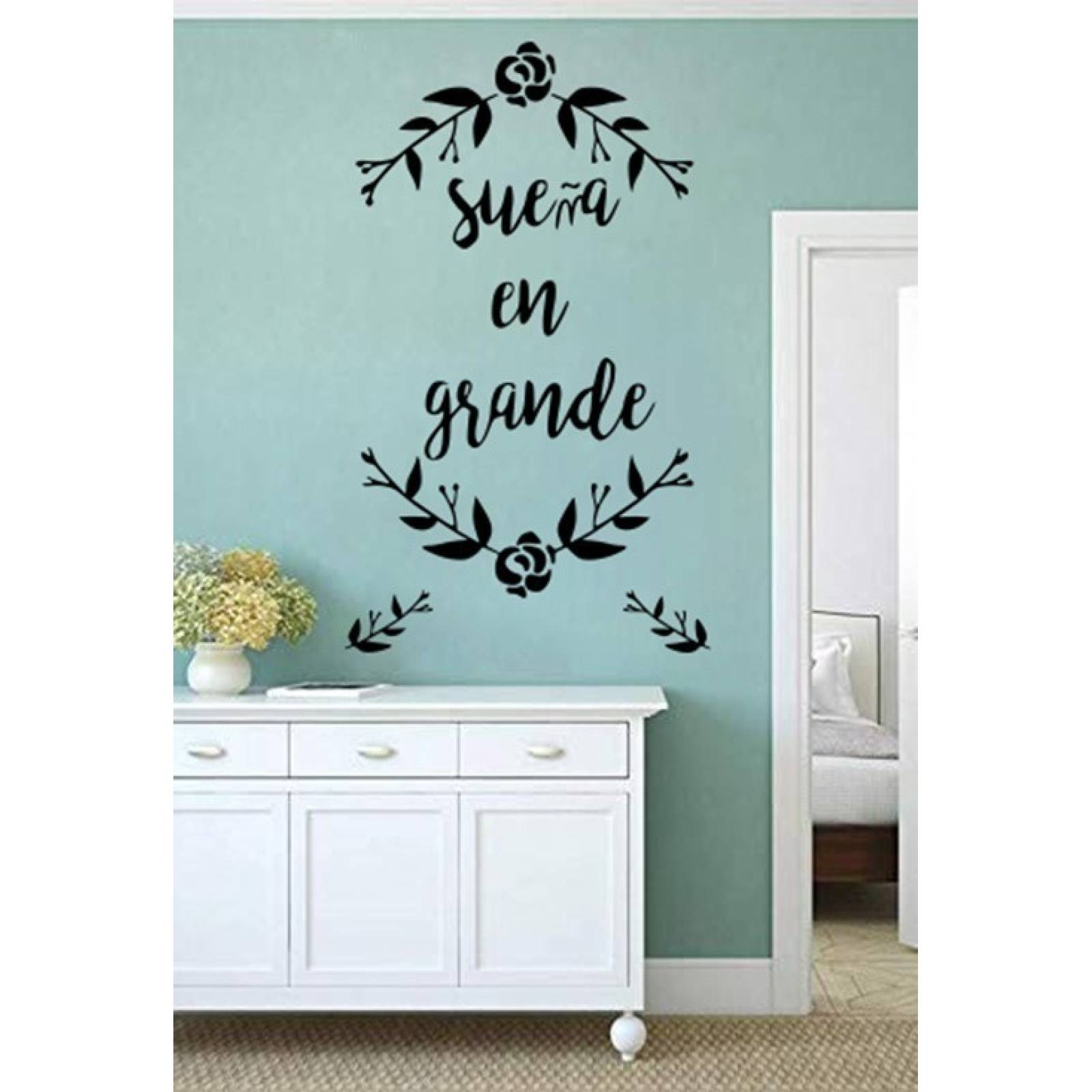 Vinil Decorativo P/ Paredes Frases Letras Sueña En Grande