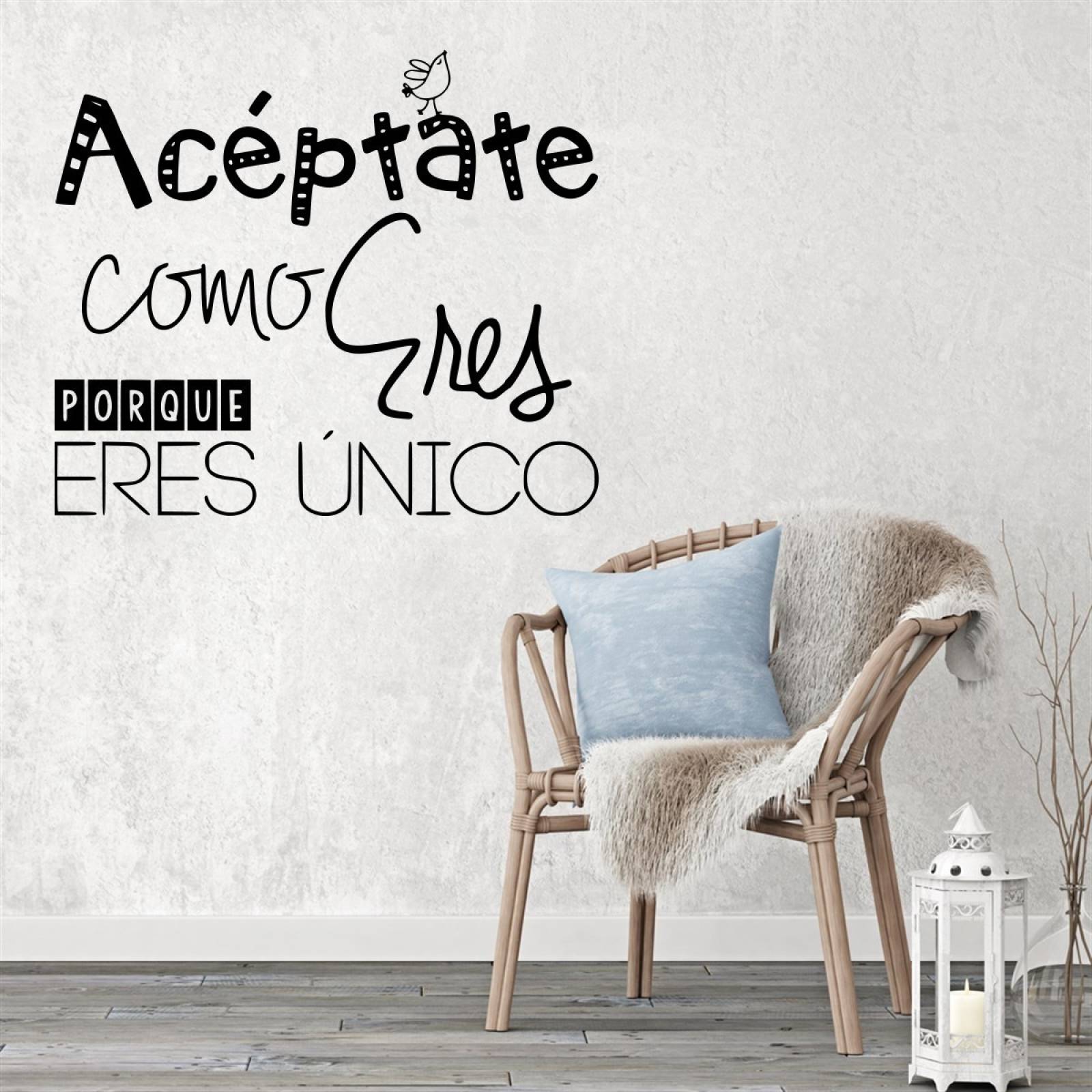 Vinil Decorativo Frases Motivacionales Aceptate Como Eres