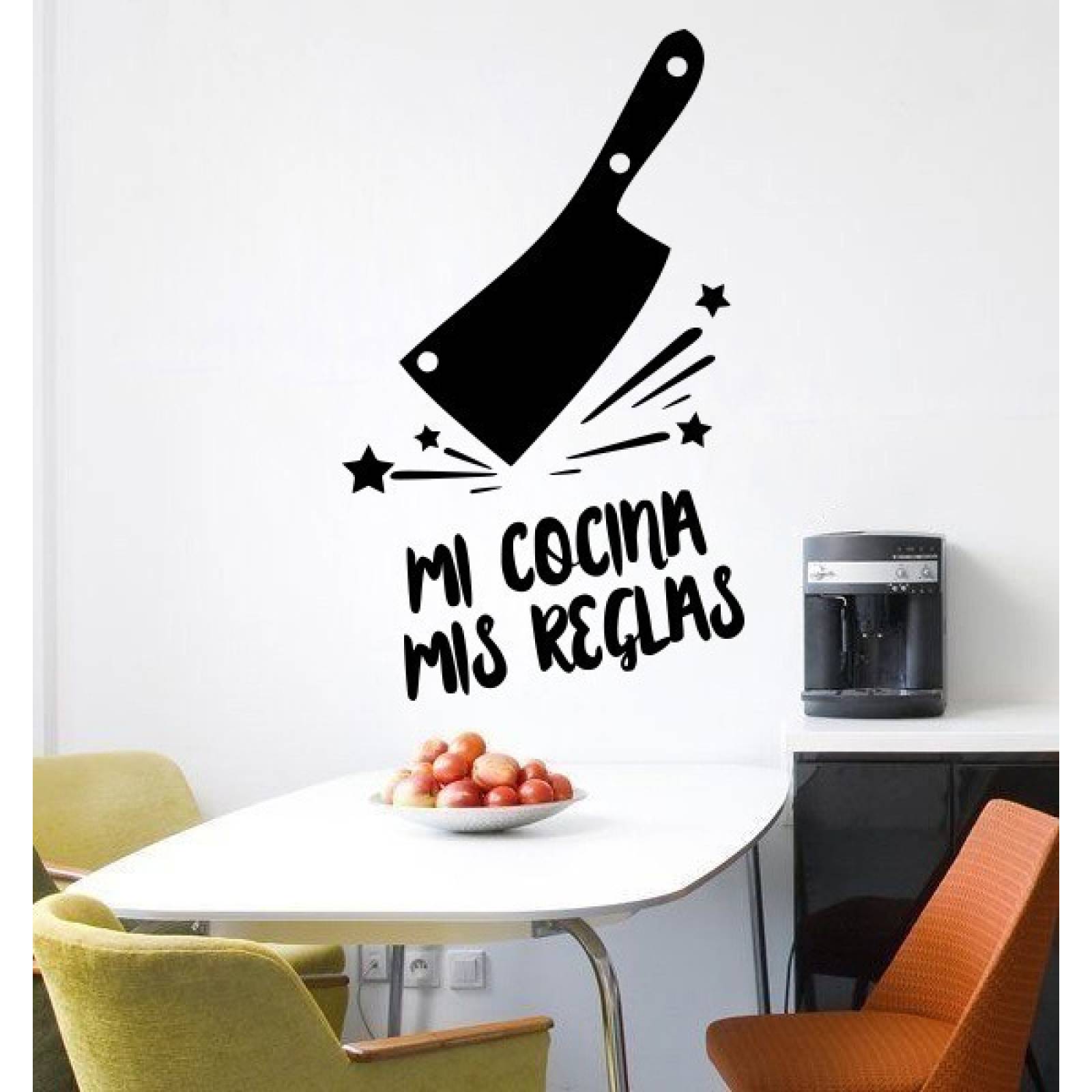 Vinil Decorativo Para Paredes Frases Mi Cocina Mis Reglas