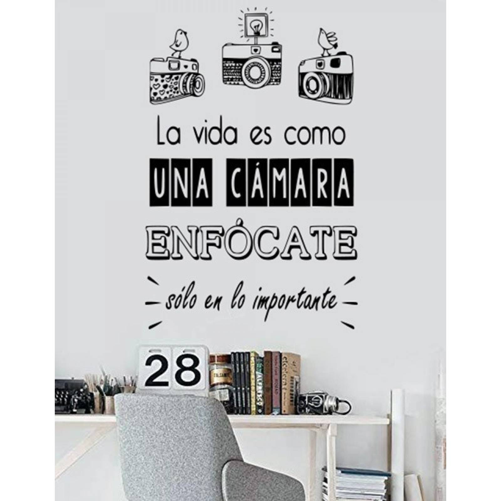 Viniles Decorativos Pared Frases La Vida Es Como Una Camara