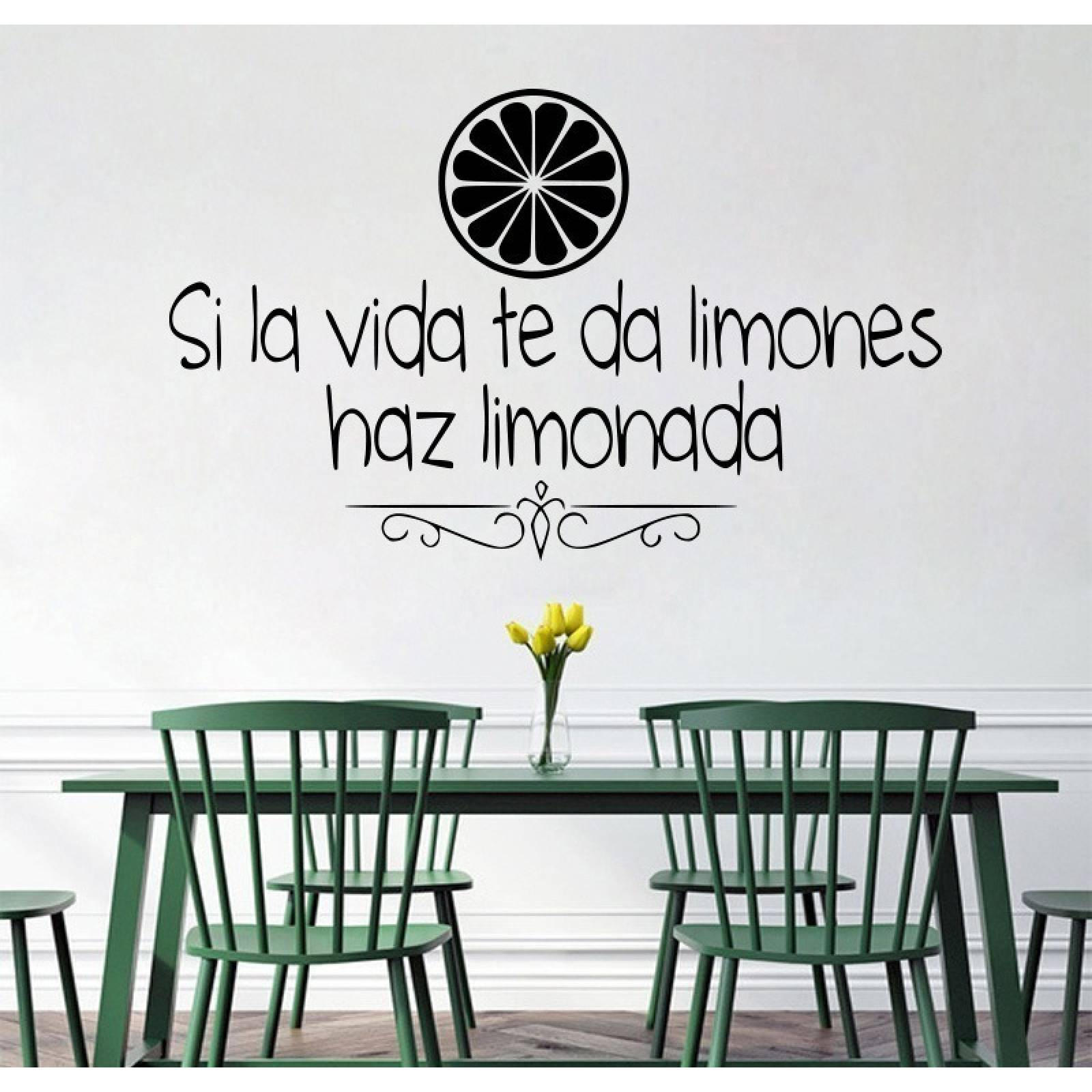Vinilos Decorativos P/ Pared Frases Si La Vida Te Da Limones