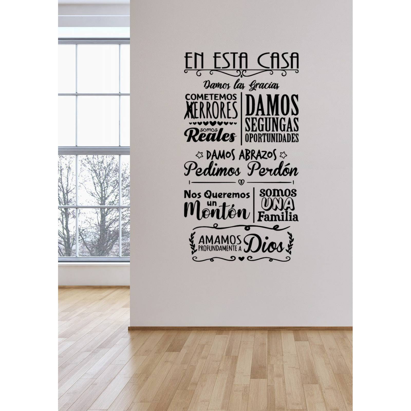 Viniles Decorativos Para Paredes Frases Letras En Esta Casa