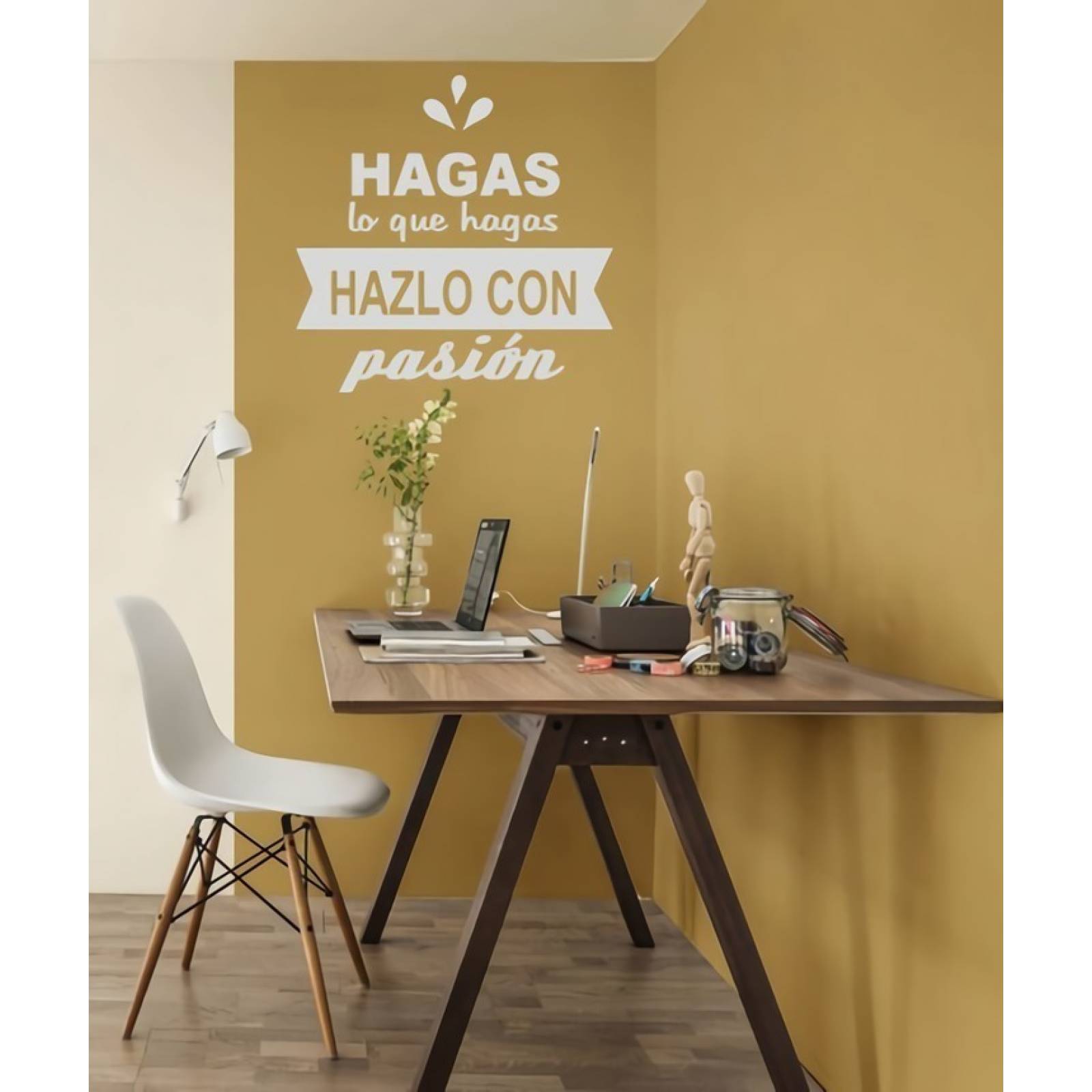 Vinil Decorativo Para Pared Frases Letras Hazlo Con Pasión