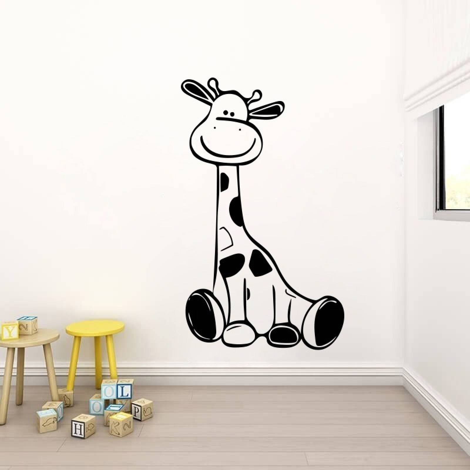 Vinilos Decorativos Vinil Para Pared Niños Jirafa Bebe