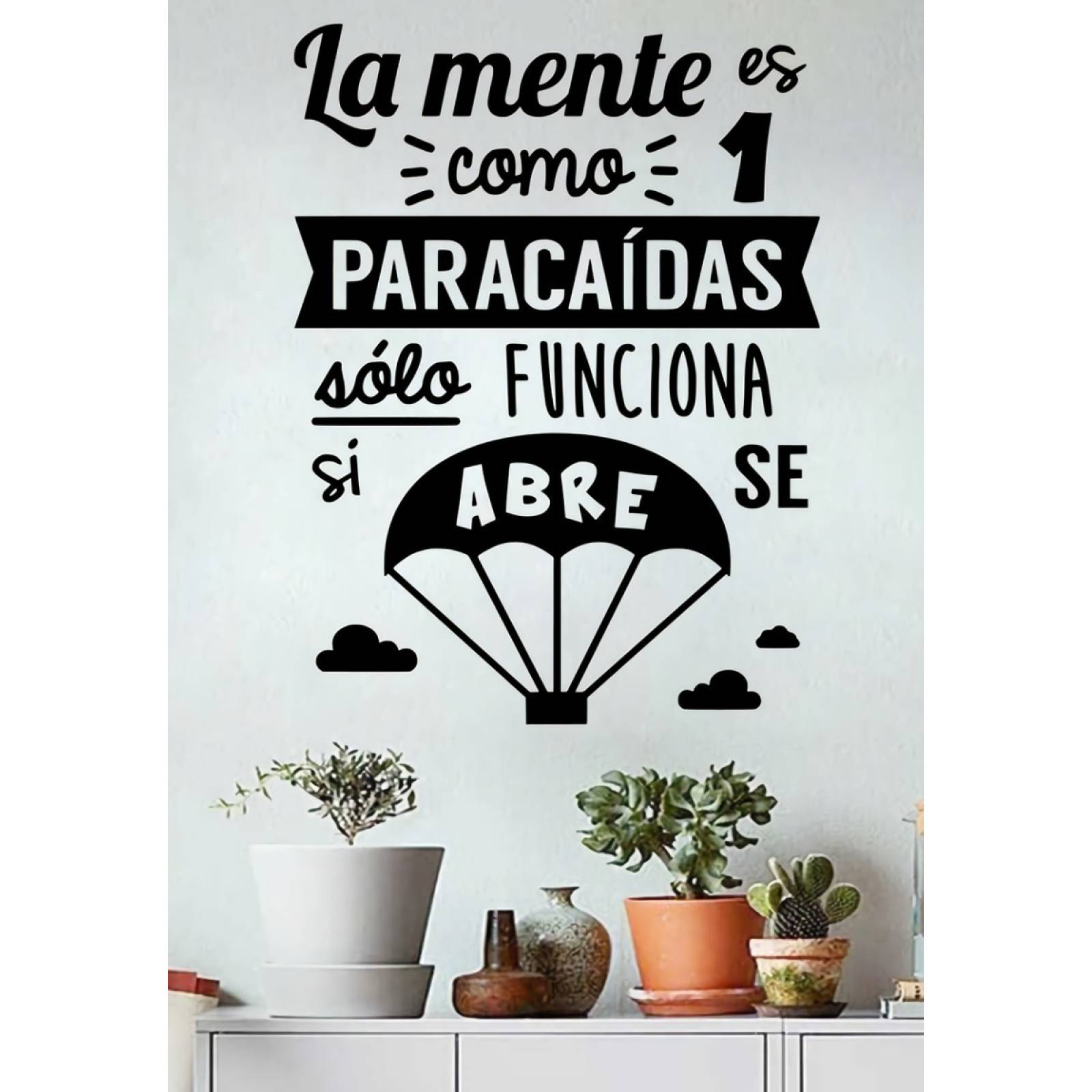 Vinilos Decorativos Para Pared Frases Mente Paracaidas