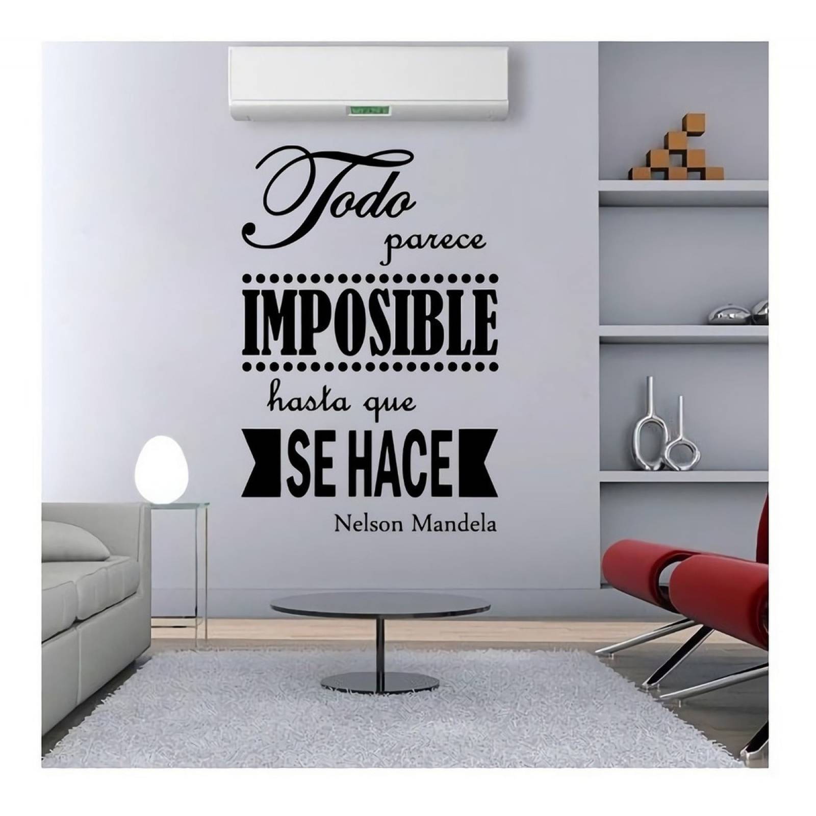 Vinil Decorativo Pared Nelson Mandela Todo Parece Imposible