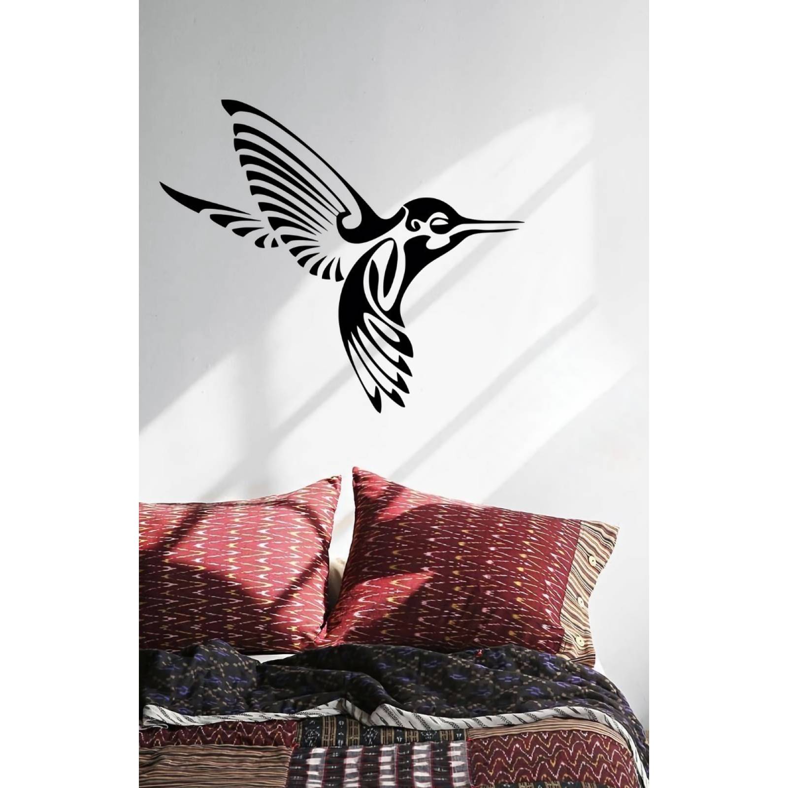 Viniles Decorativos Vinil Pared Silueta Colibri Arte Tribal