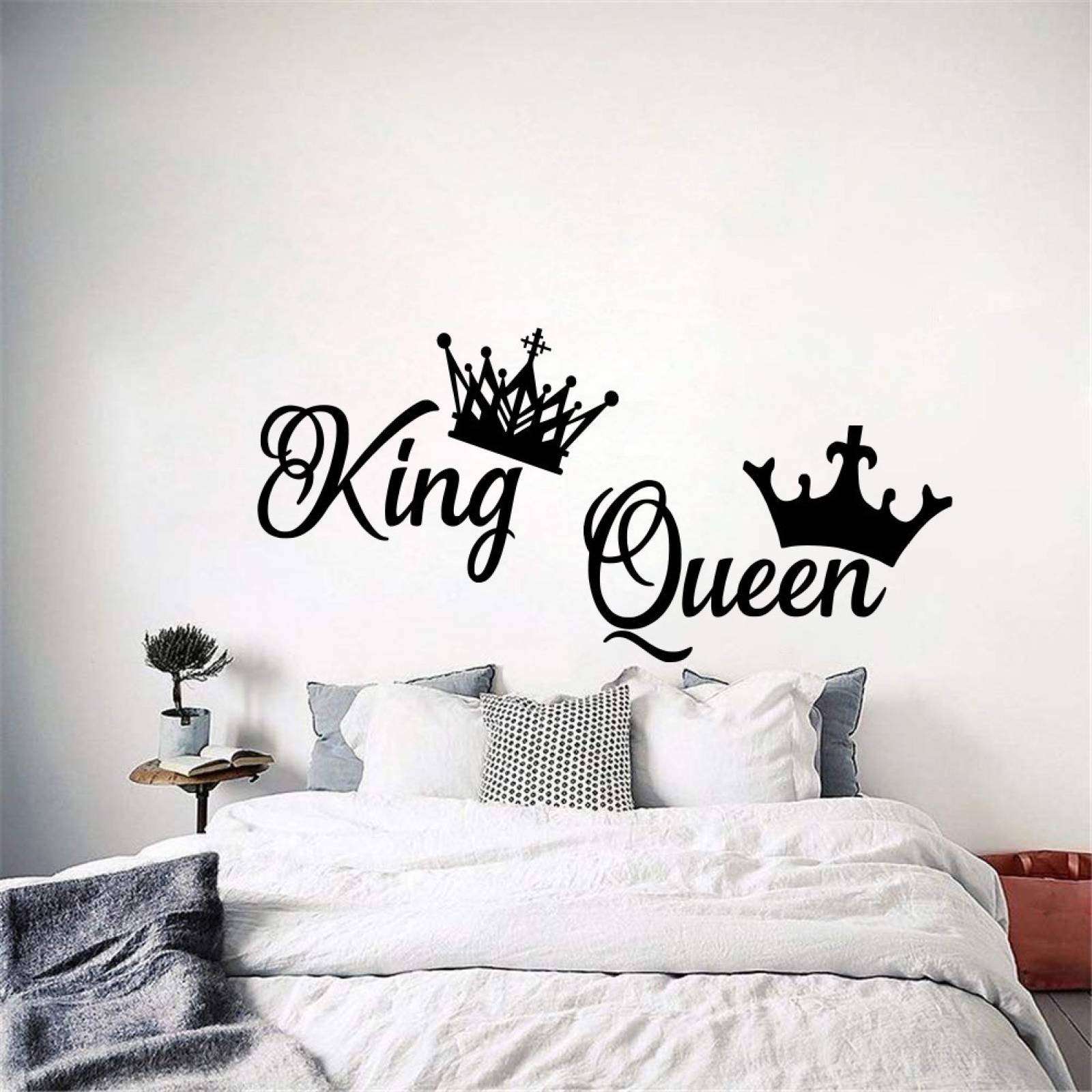 Vinil Decorativo Para Paredes Letras Dibujo Queen King