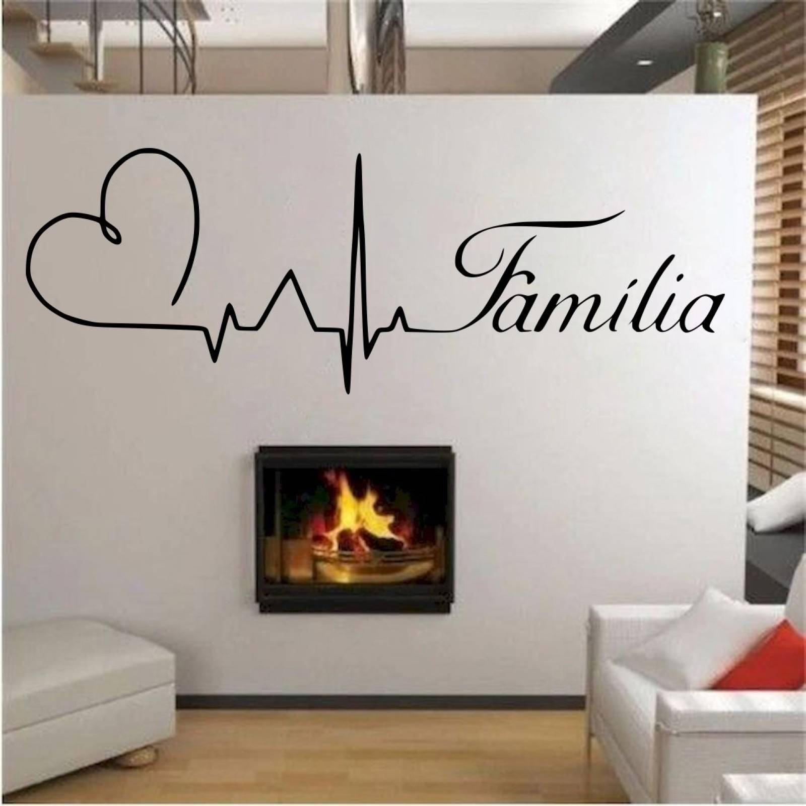 Vinilos Decorativos Vinil Pared Letras Corazon Familia