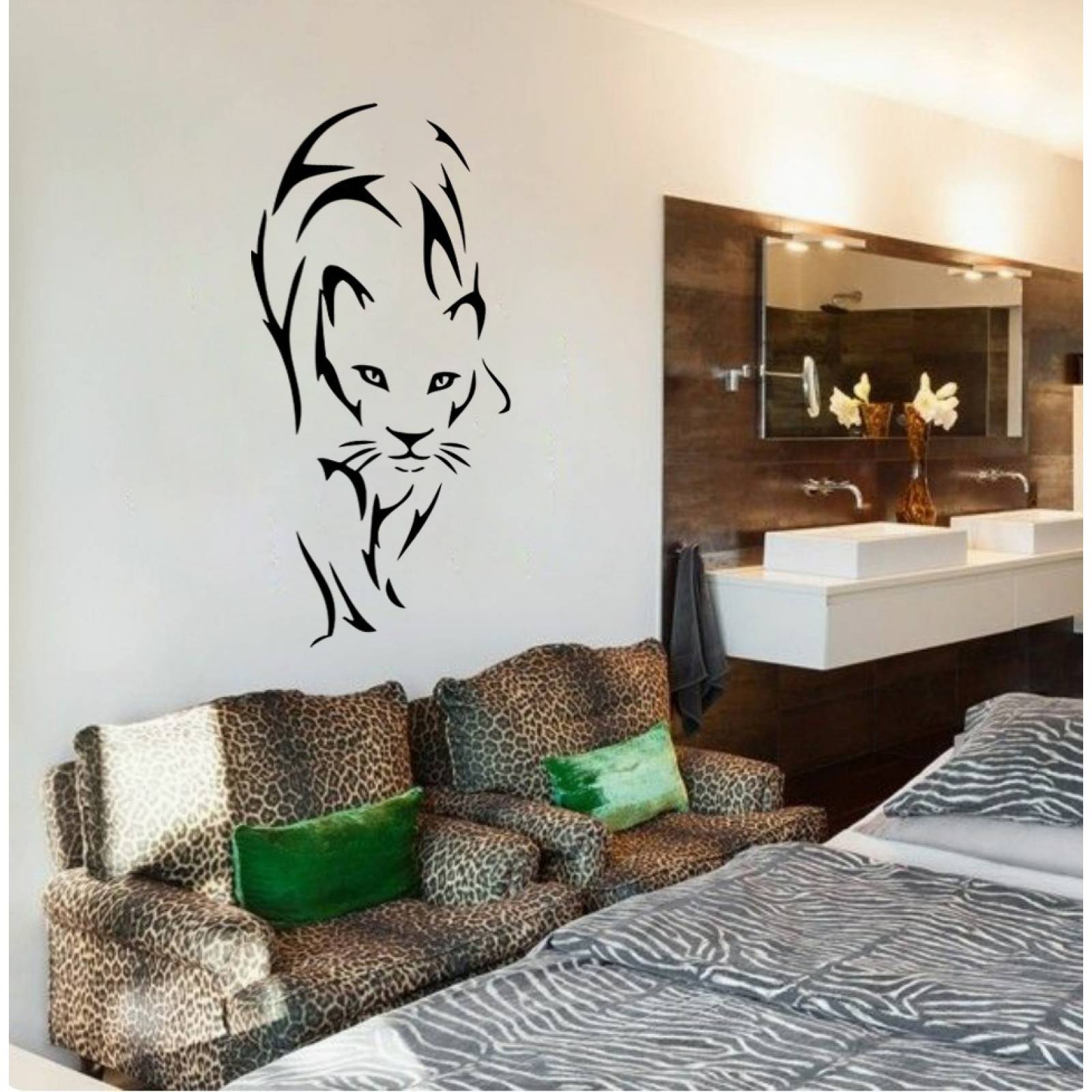 Vinilos Decorativos Vinil Para Pared Silueta Puma Tribal