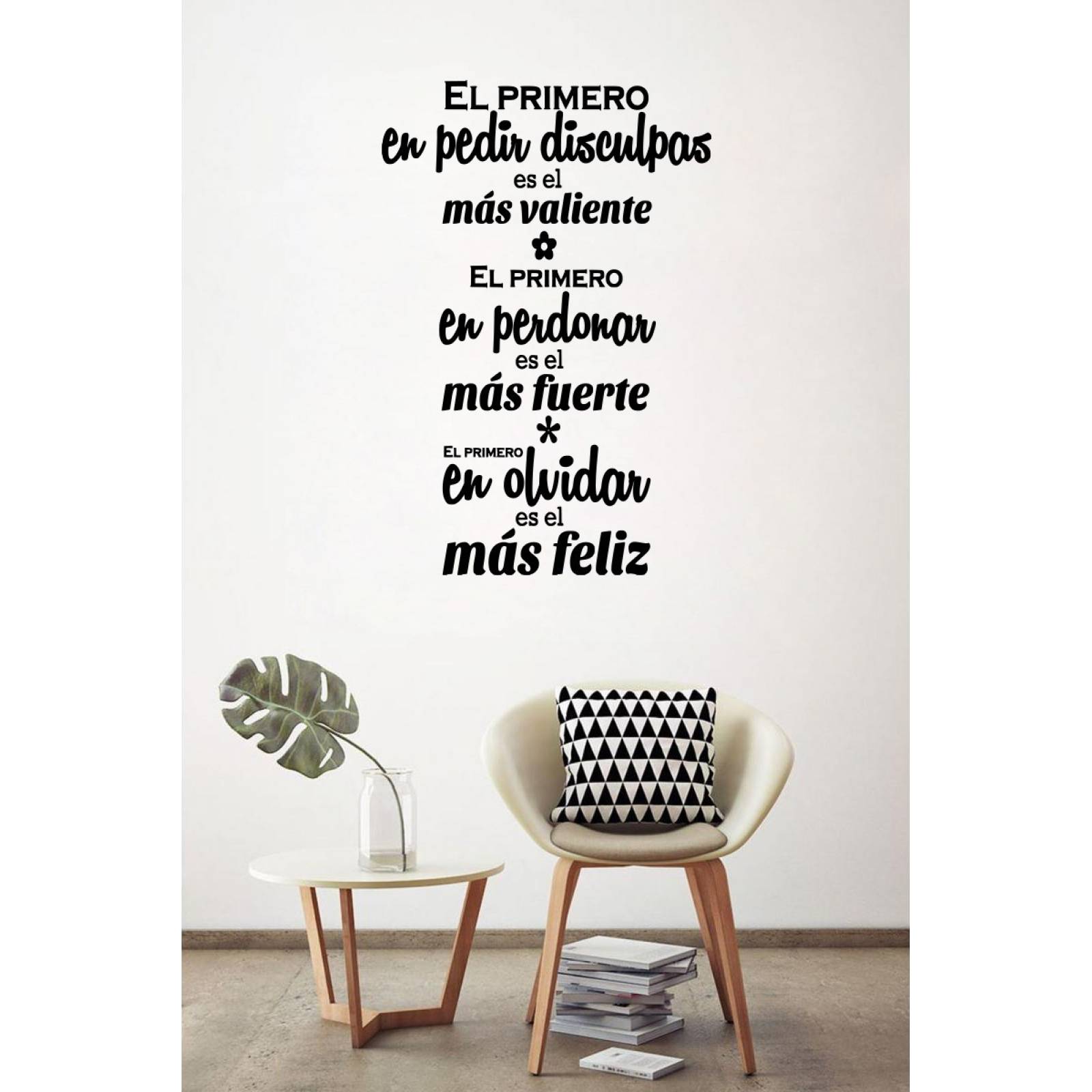 Vinil Decorativo Para Pared Frases Letras El Primero En...