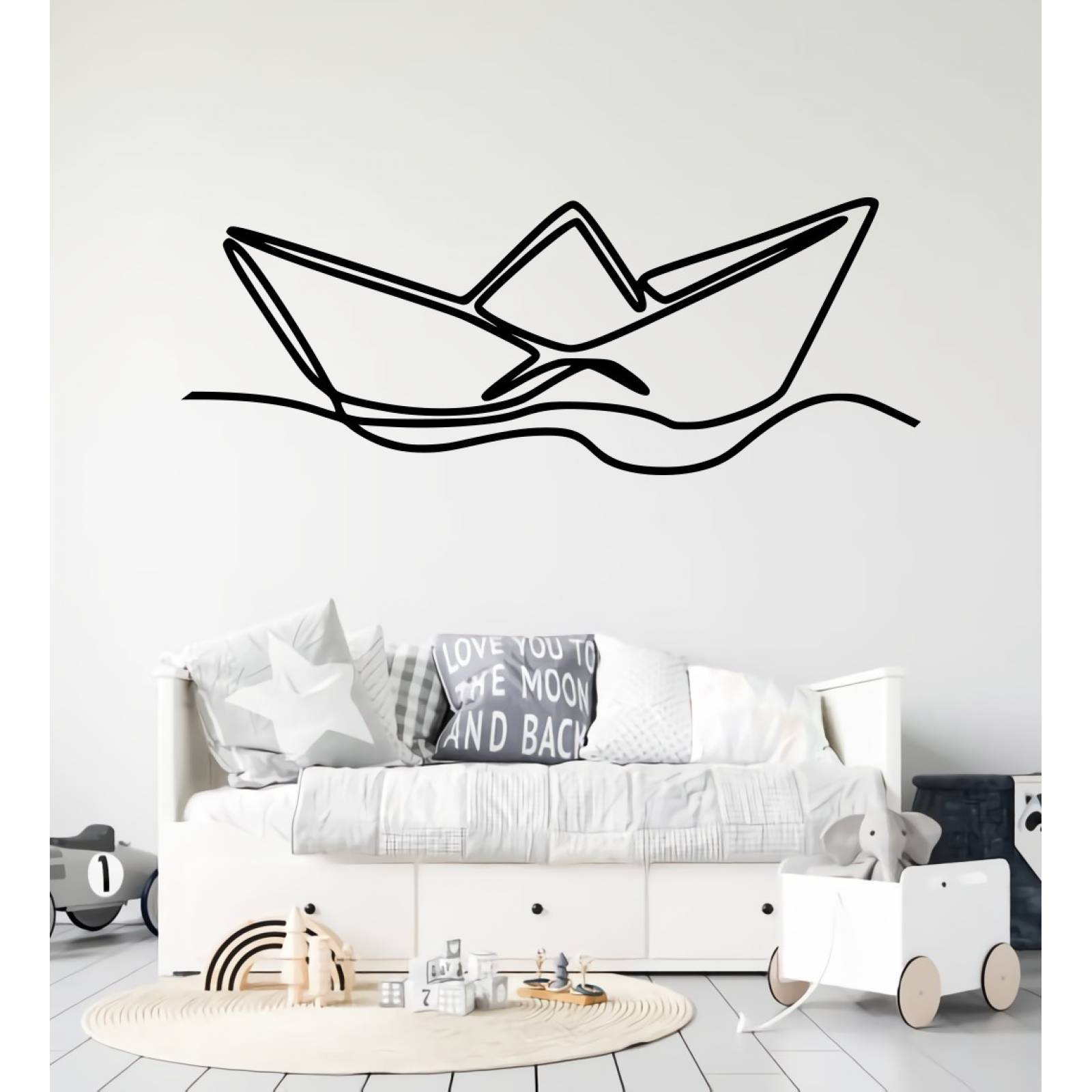 Viniles Decorativos Vinil Para Recamara Niño Barco De Papel