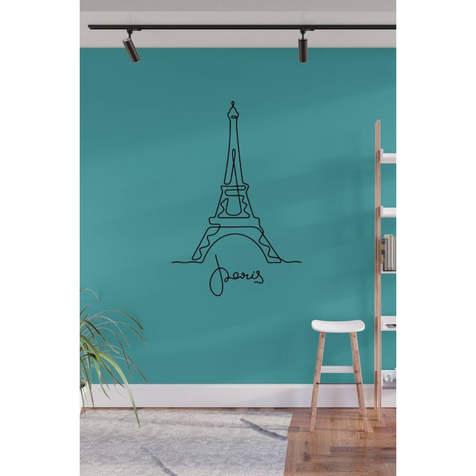 Viniles Decorativos Vinil Pared Trazo Continuo Torre Eiffel