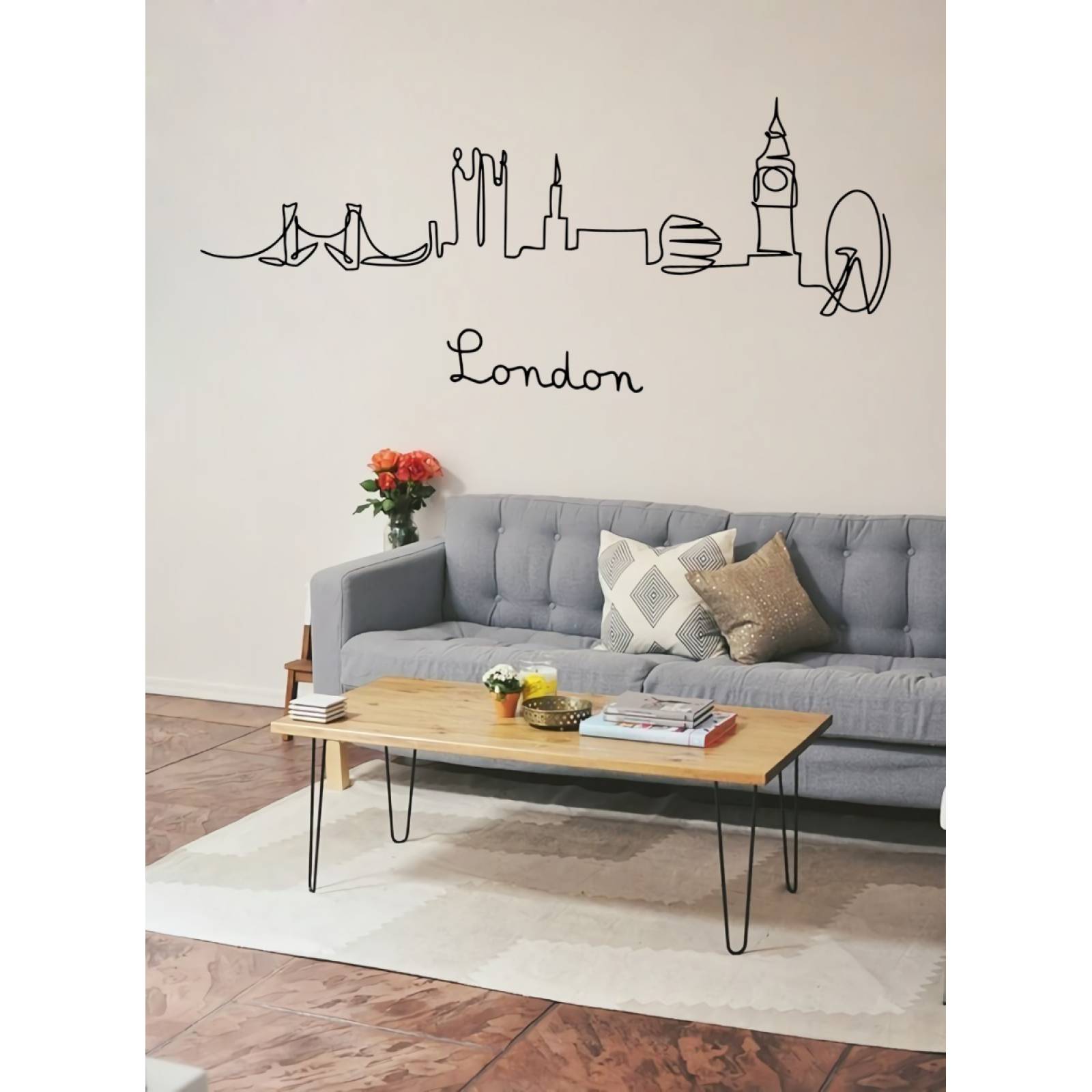 Vinilos Decorativos Para Pared De Sala Ciudad London Trazo